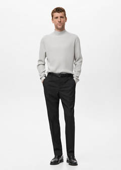 Ribbed turtleneck sweater — Ice Grey 2