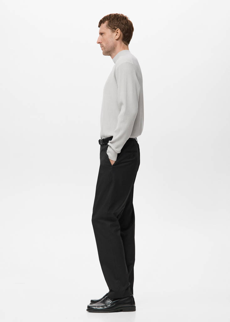 Ribbed turtleneck sweater — Ice Grey
