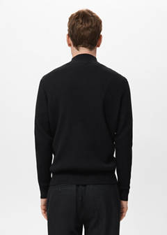 Ribbed turtleneck sweater — Black 3