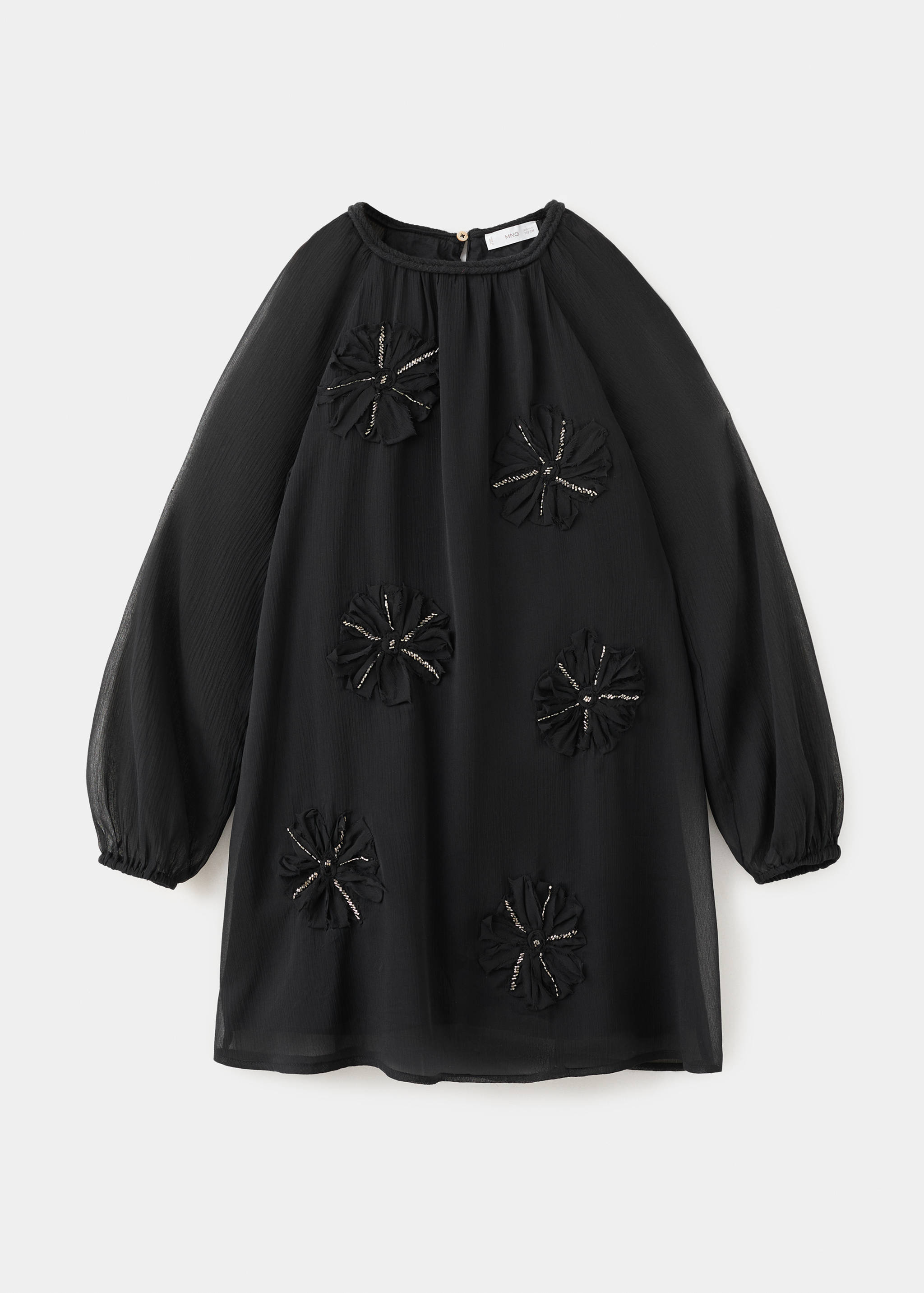 فستان مطرز بأزهار - منتج دون نموذج