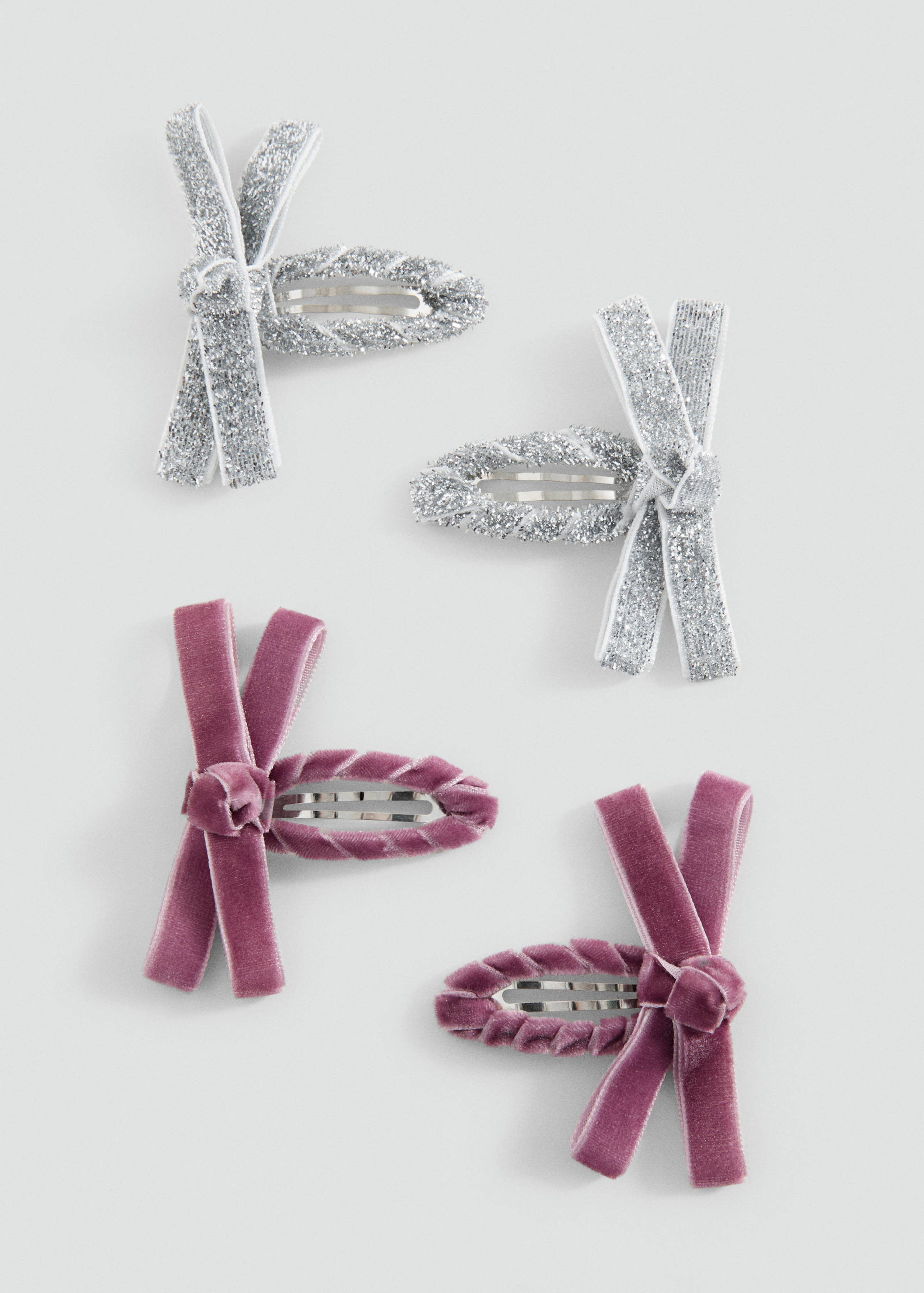 Lot de 4 barrettes à nœud - Article sans modèle