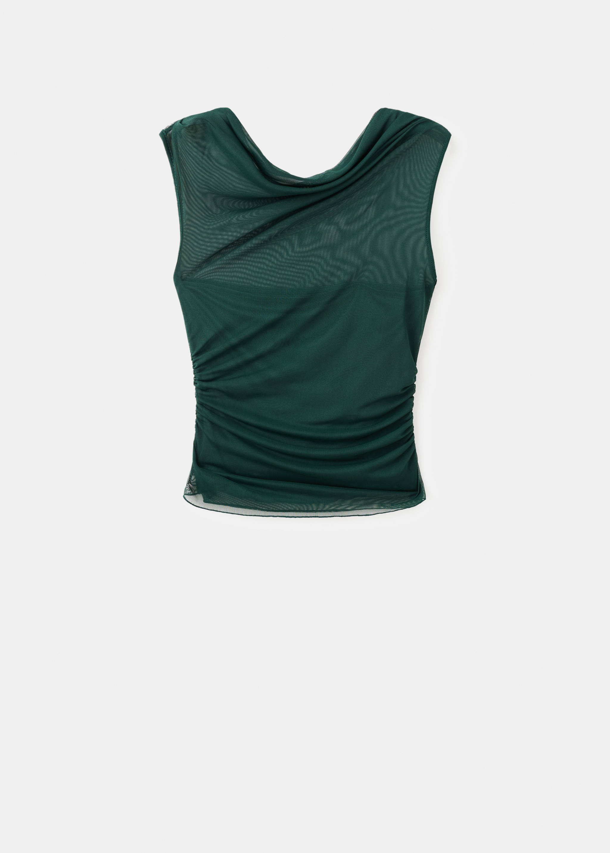 Semi-transparent top with asymmetrical neckline - Article without model