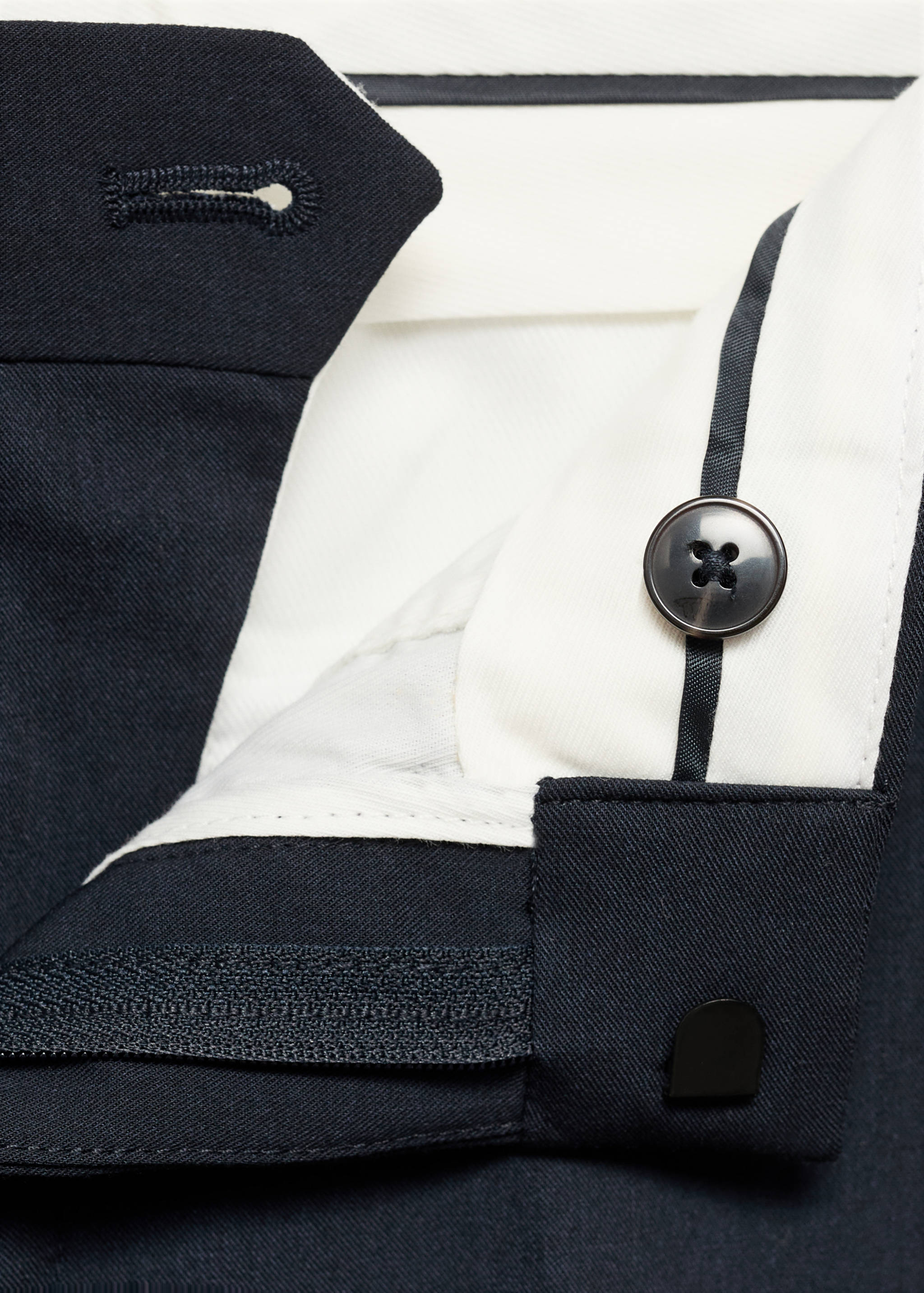 Stretch fabric super slim-fit suit trousers - Details of the article 0