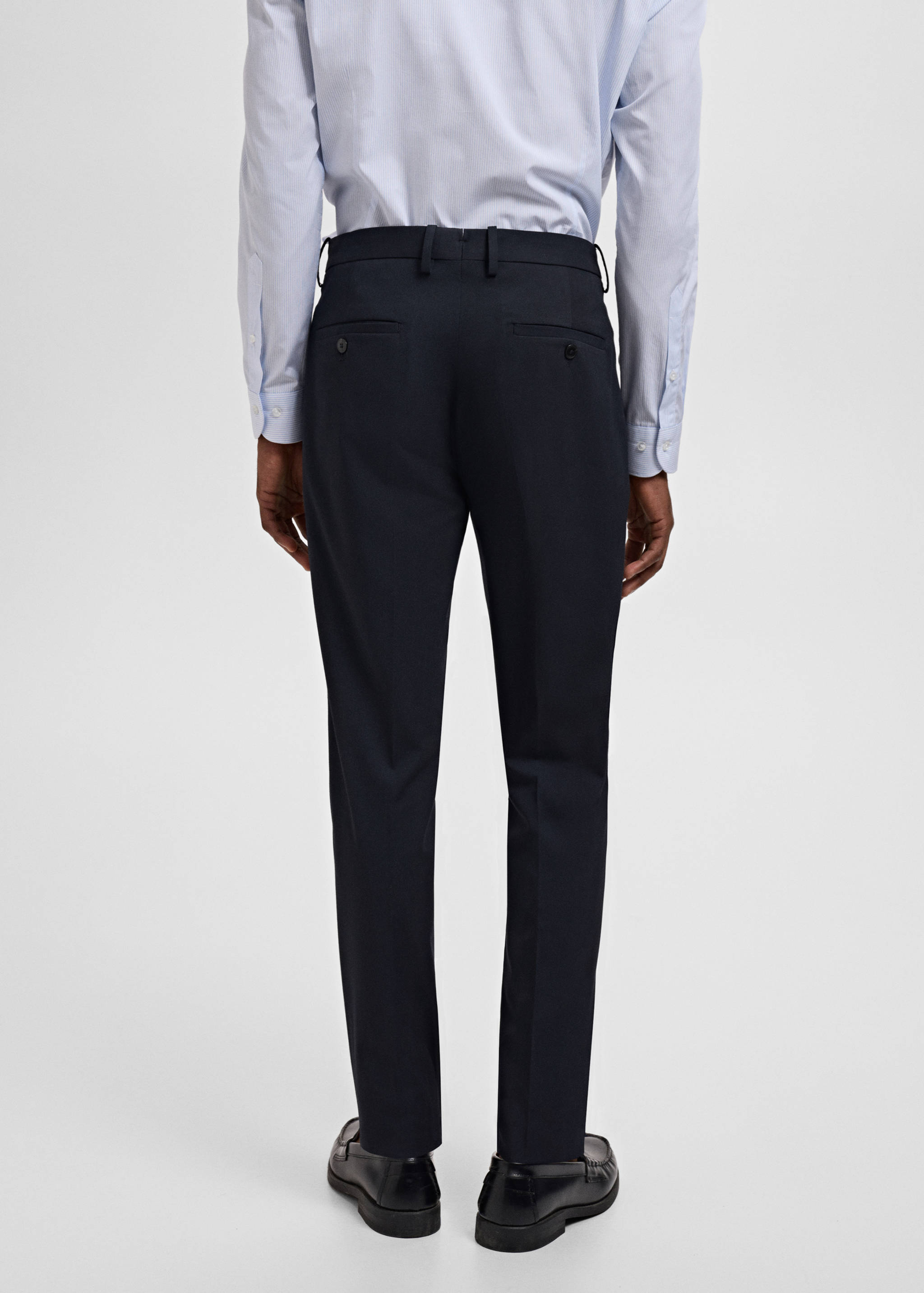 Stretch fabric super slim-fit suit trousers - Reverse of the article