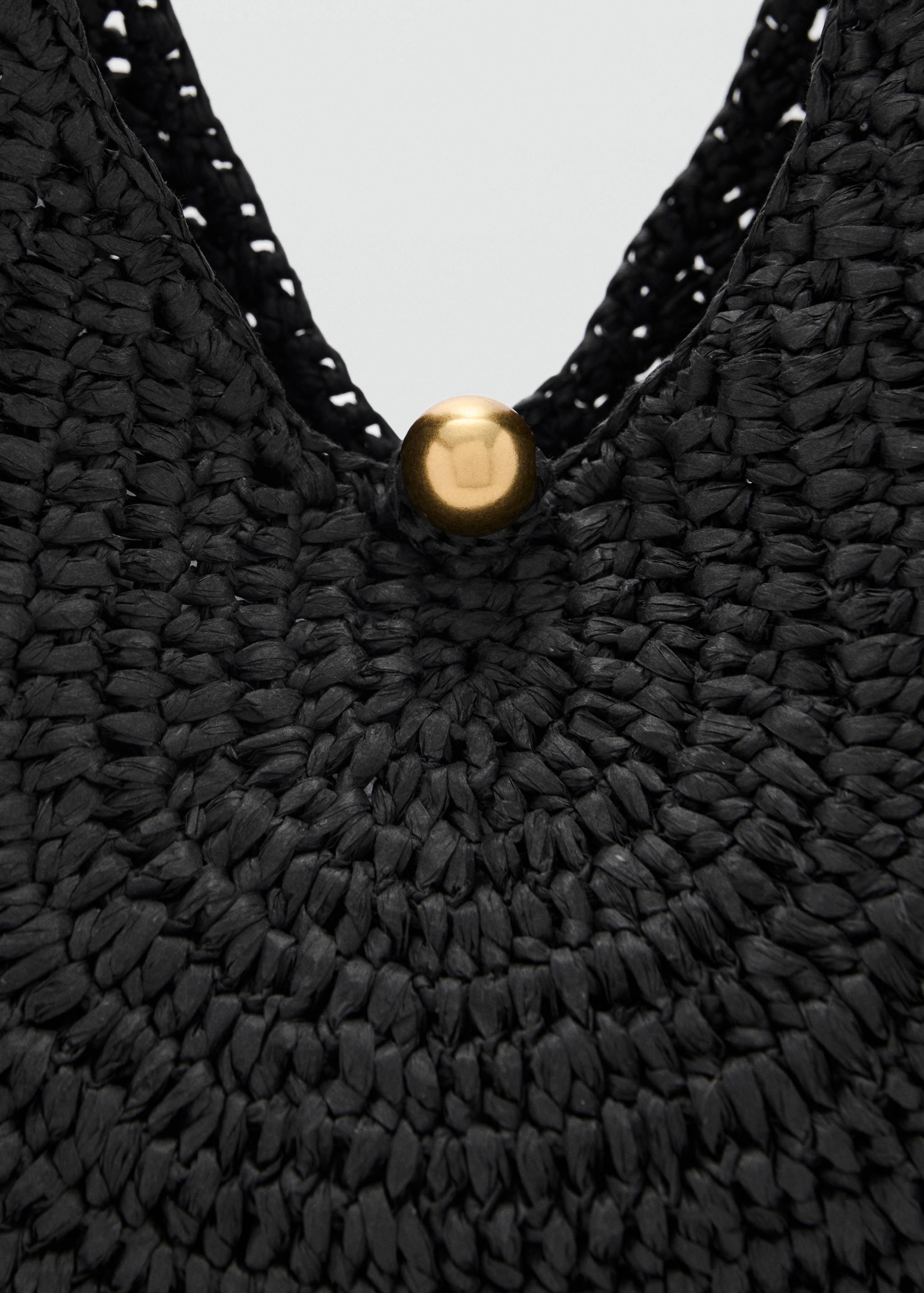 Οβάλ τσάντα ώμου από φυσική ίνα - Λεπτομέρεια του προϊόντος 1