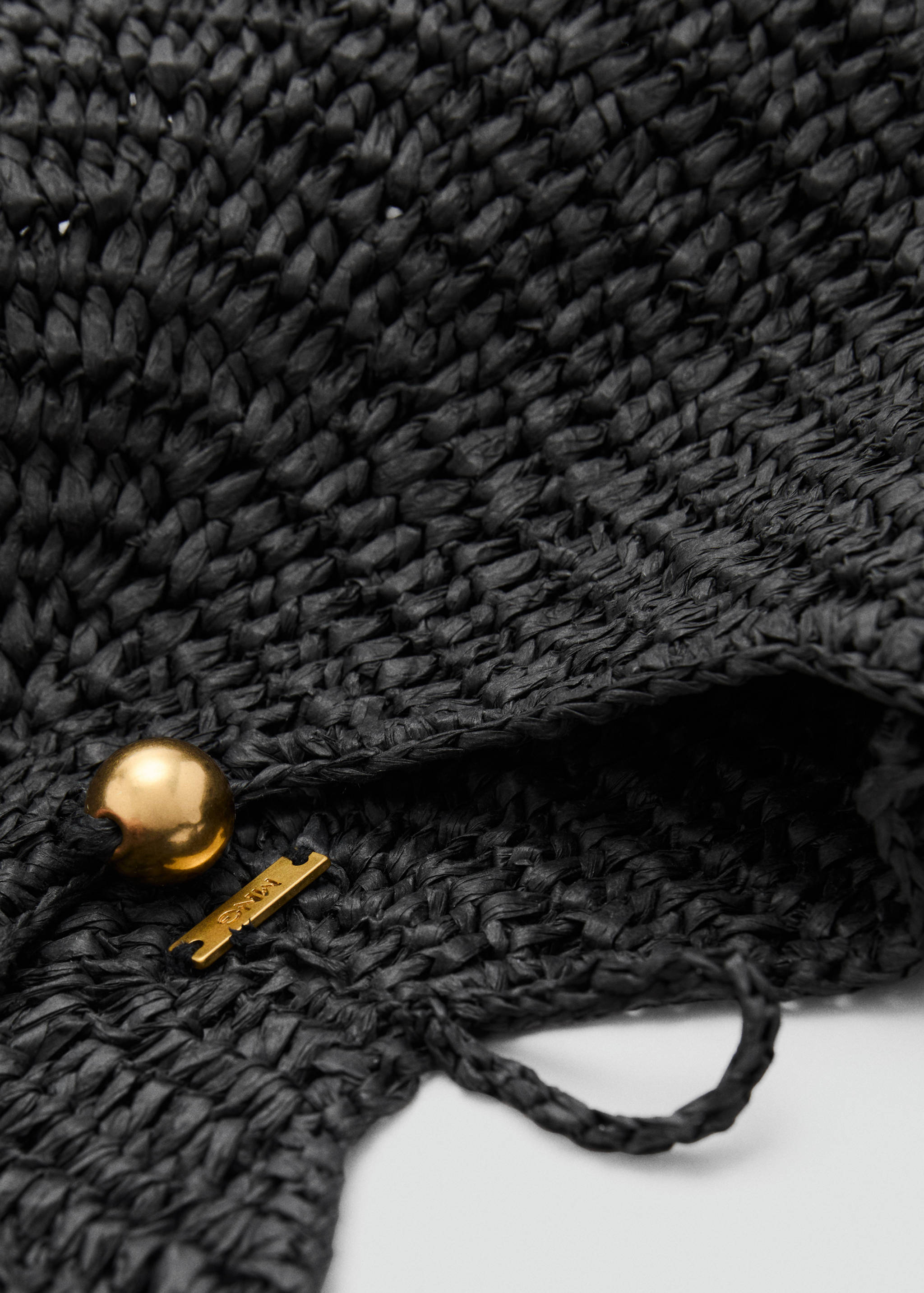 Οβάλ τσάντα ώμου από φυσική ίνα - Λεπτομέρεια του προϊόντος 3