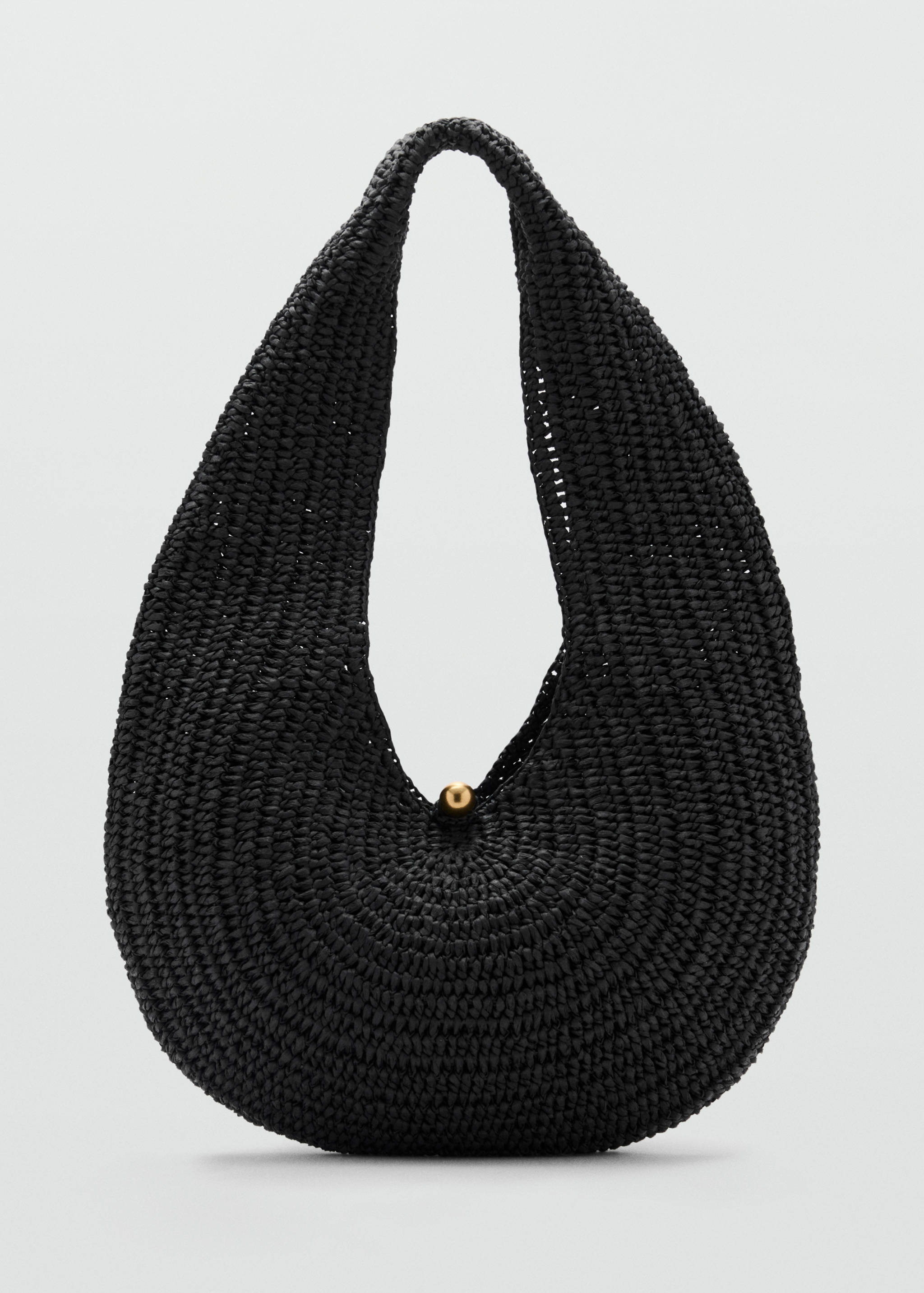 Natural fibre oval shoulder bag - Article without model