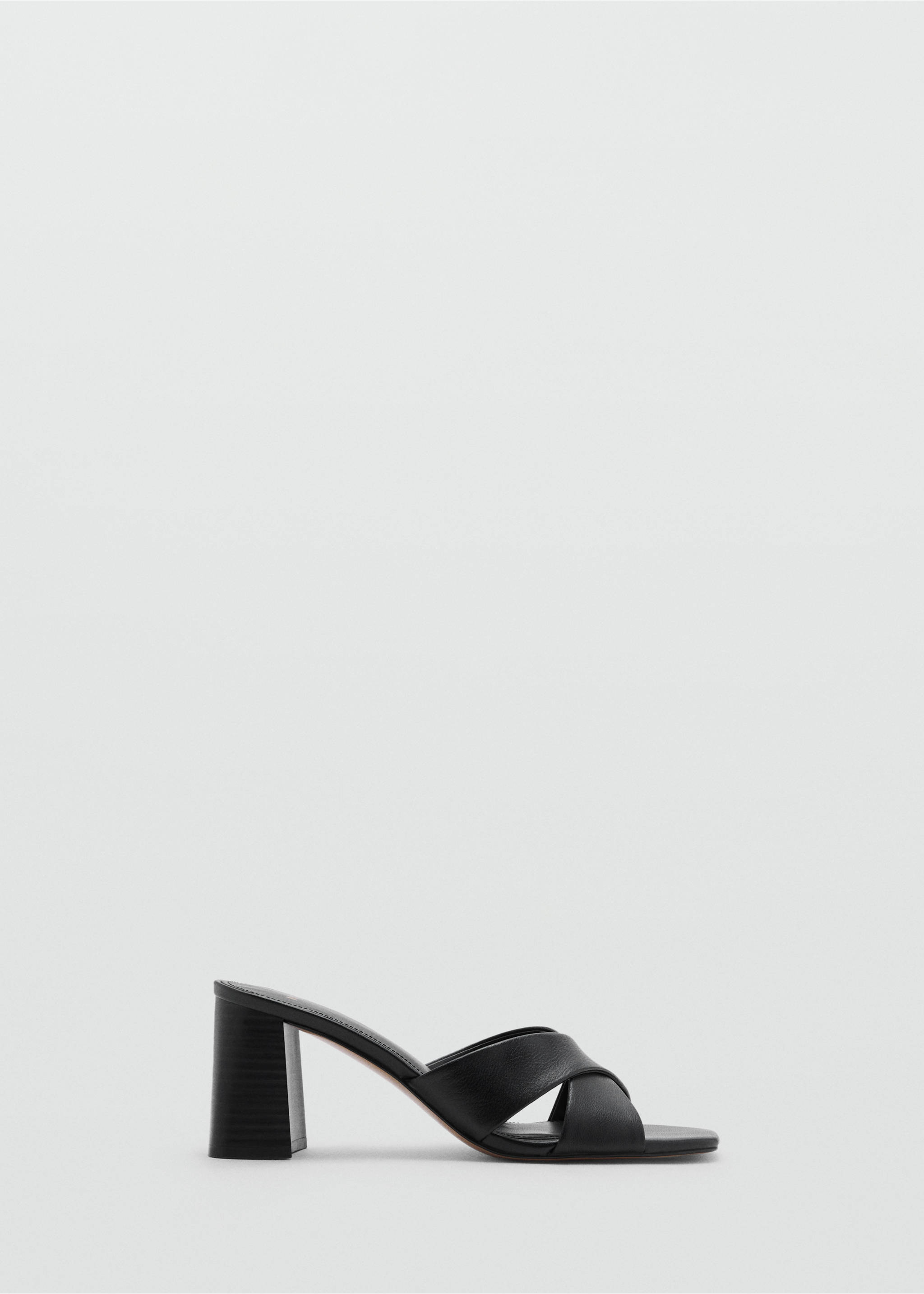 Leather block-heel sandals - Article without model, Black. Ref: 17071126-00.