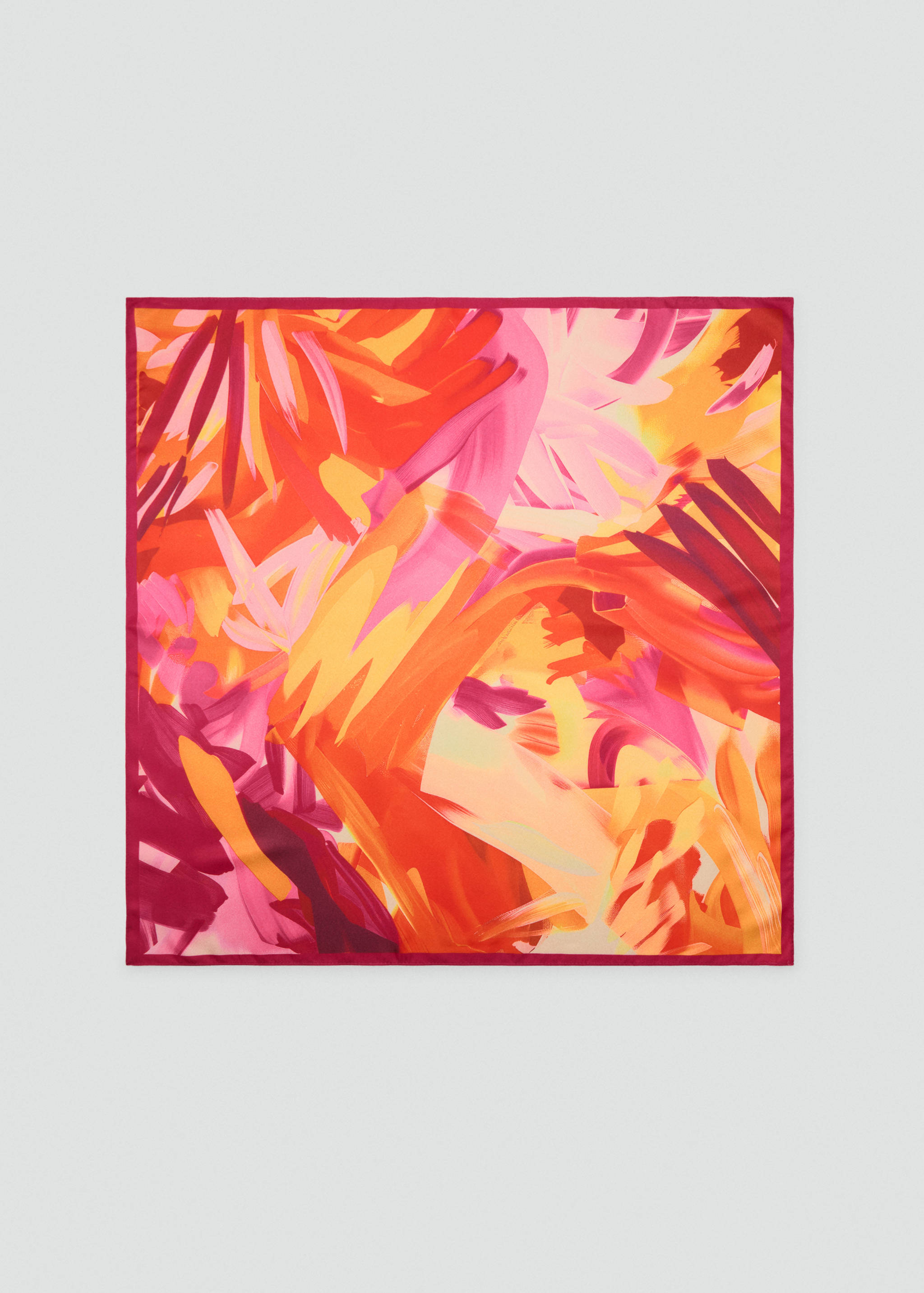 Foulard en satin à imprimé abstrait - Article sans modèle
