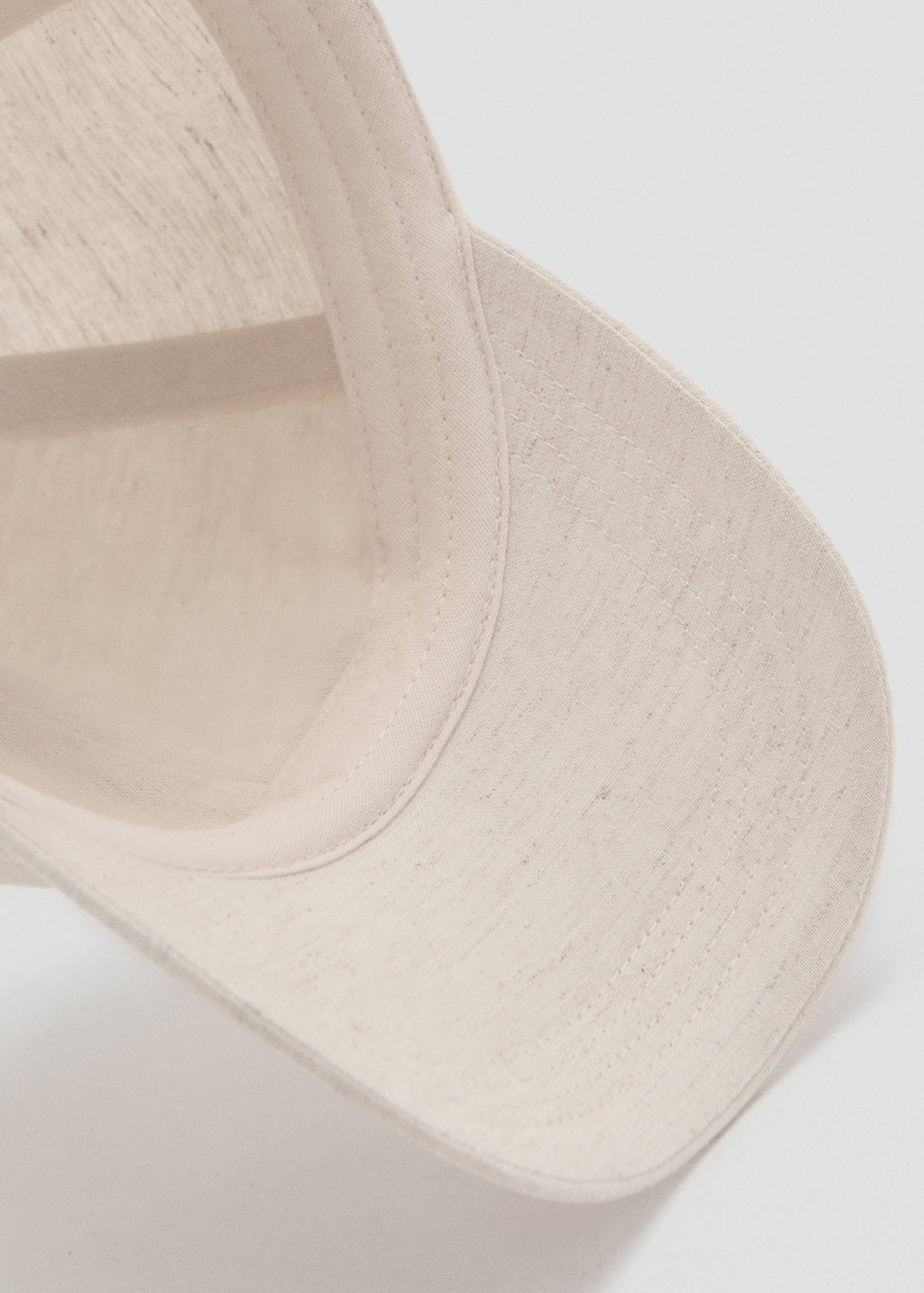 Linen-blend cap with embroidered message - Details of the article 2