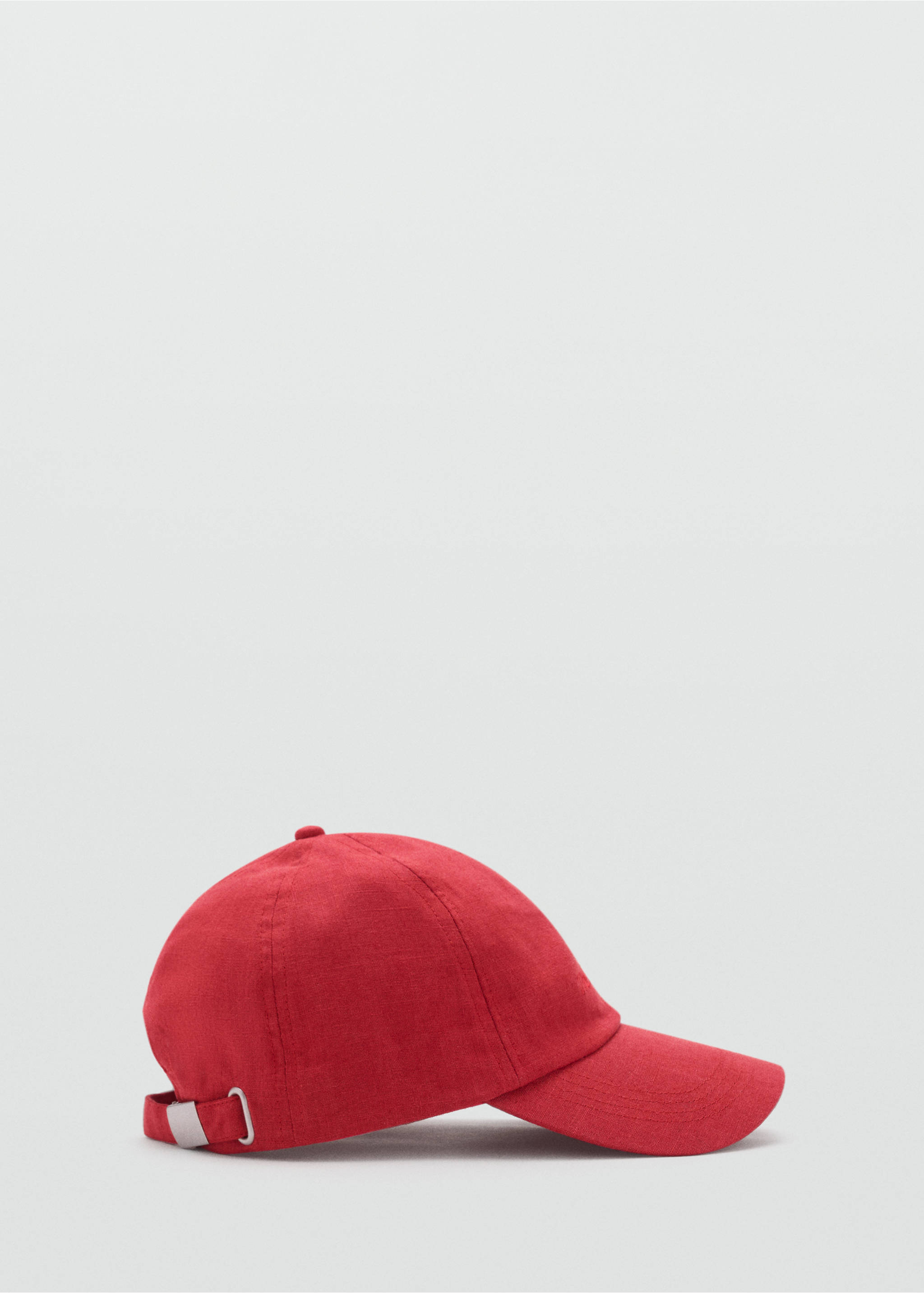 Casquette en lin mélangé avec message brodé - Article sans modèle, Rouge. Ref: 17071130-00.