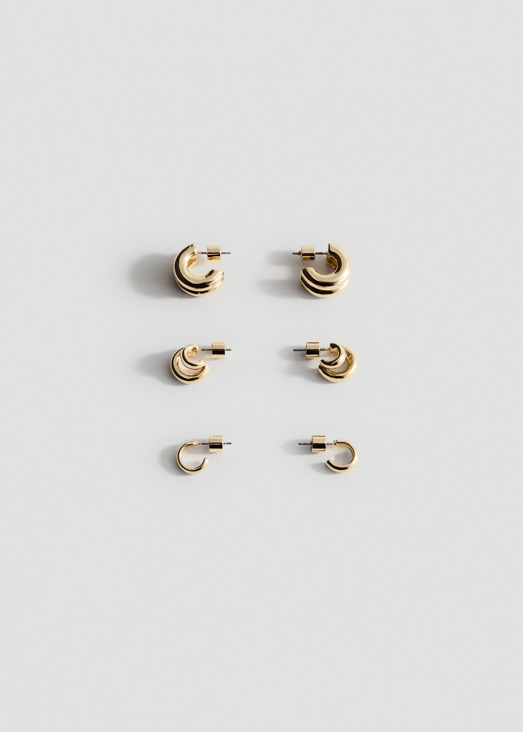 Set of combined hoop earrings - Article without model