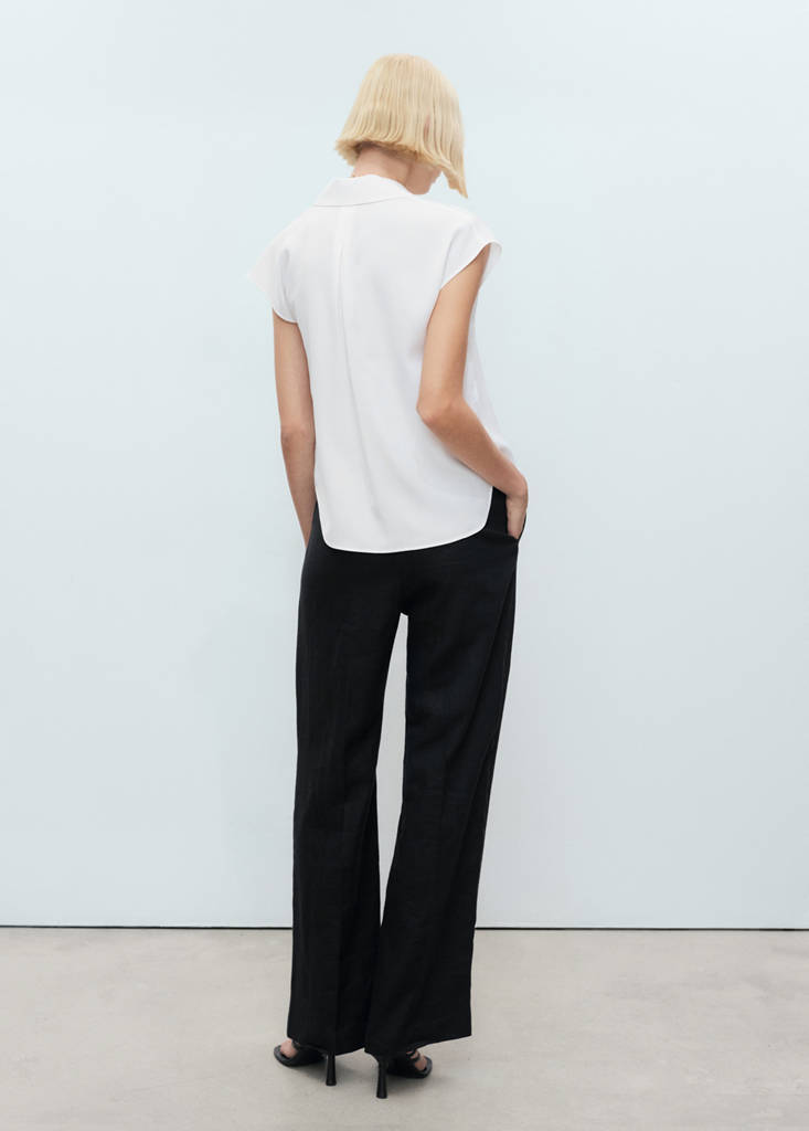 Lyocell sleeveless shirt — Off White
