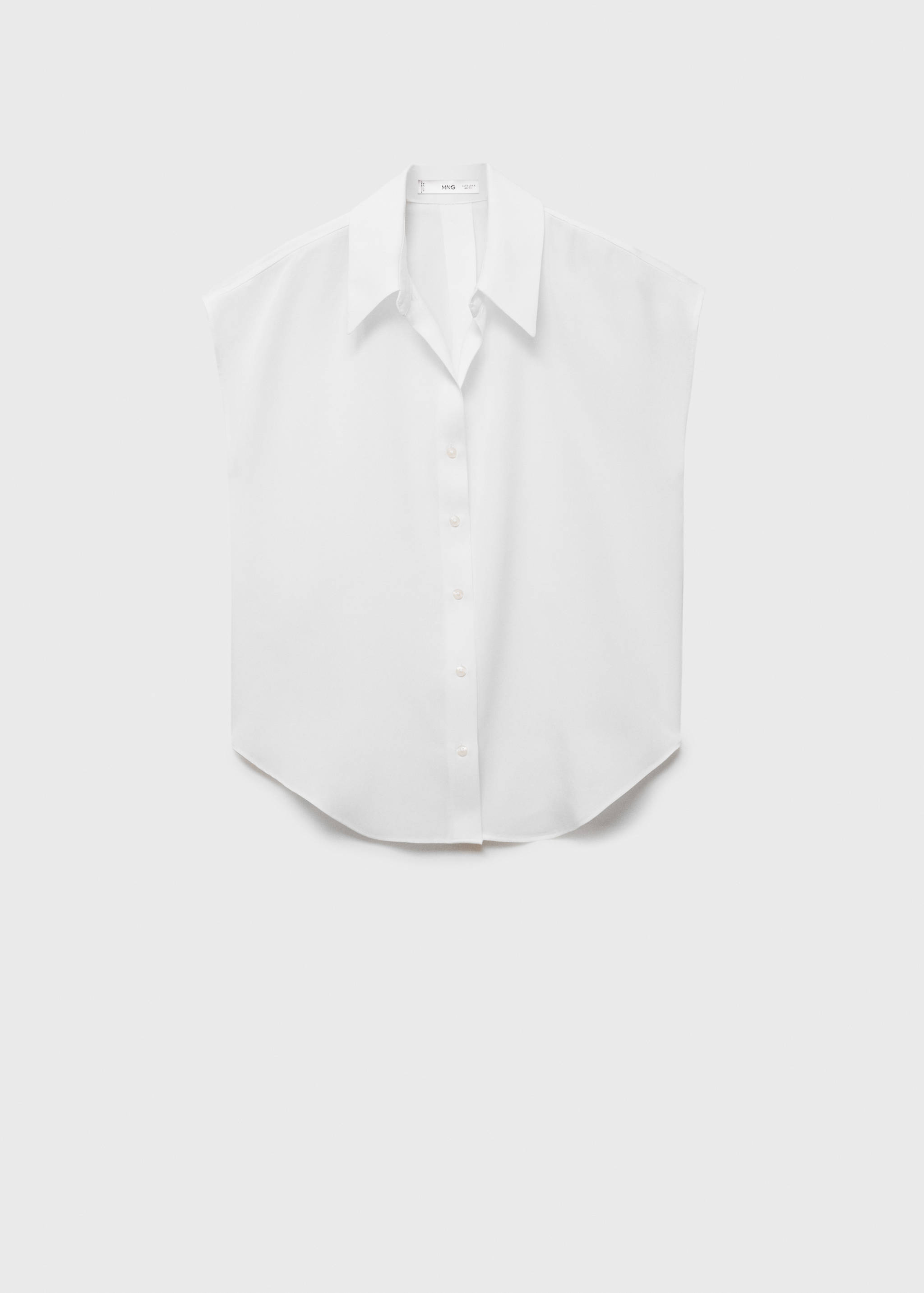 无袖莱赛尔纤维衬衫 - null