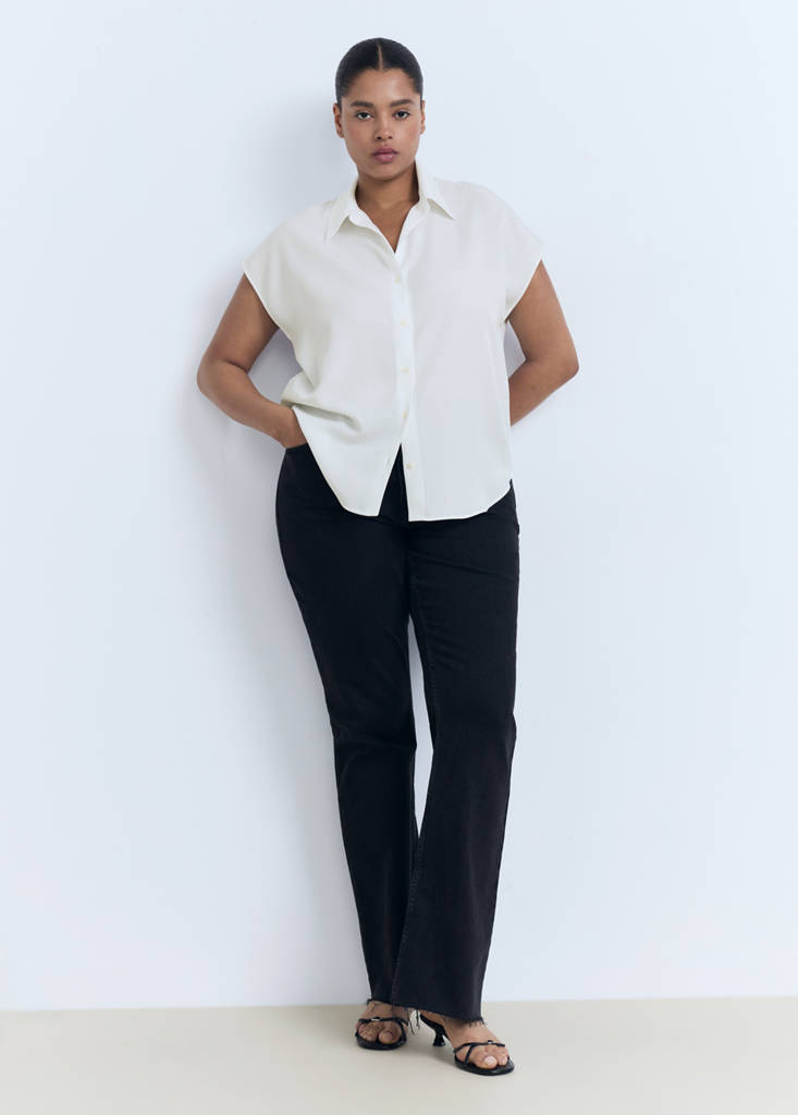 Lyocell sleeveless shirt — Off White