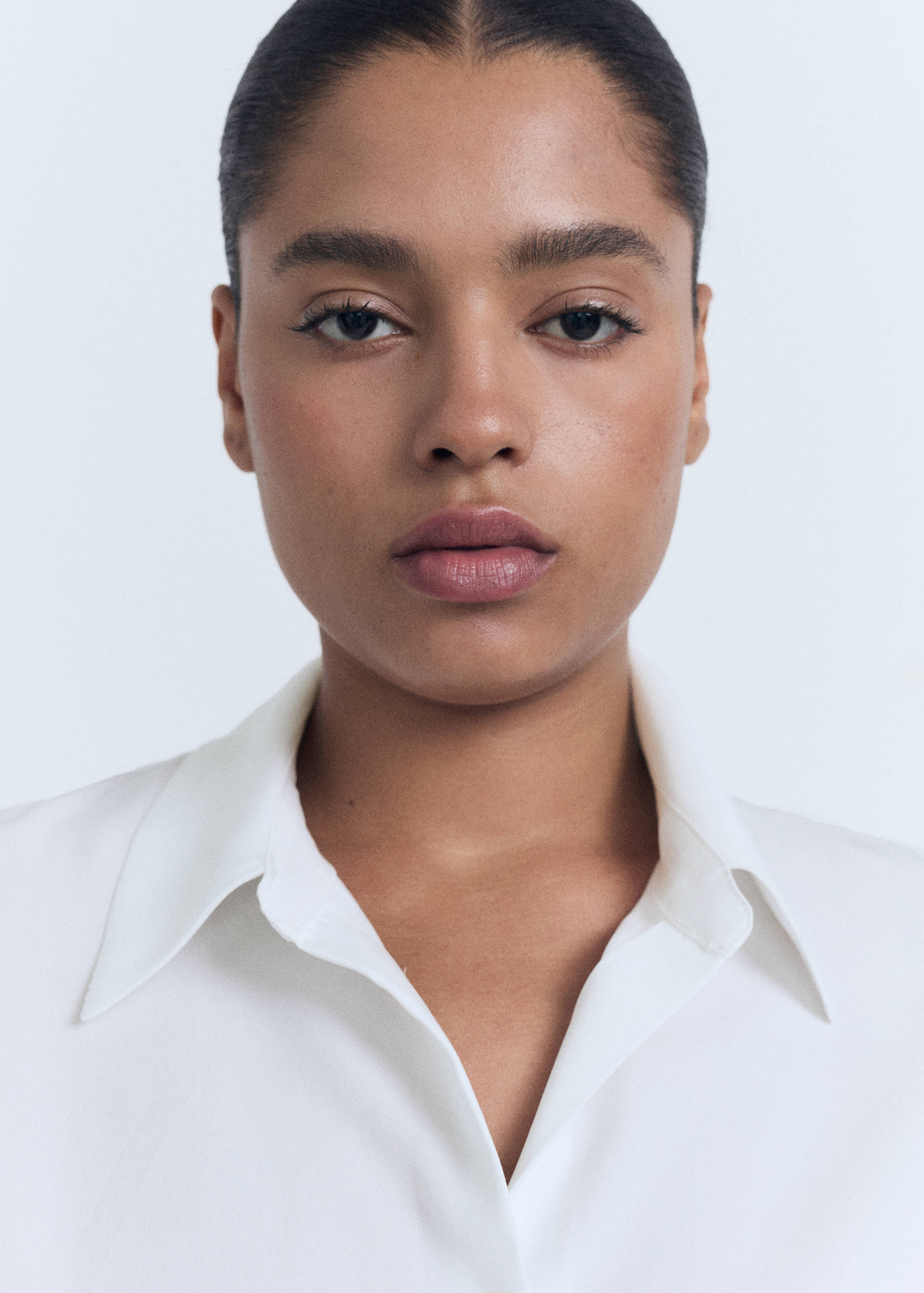 无袖莱赛尔纤维衬衫 - null