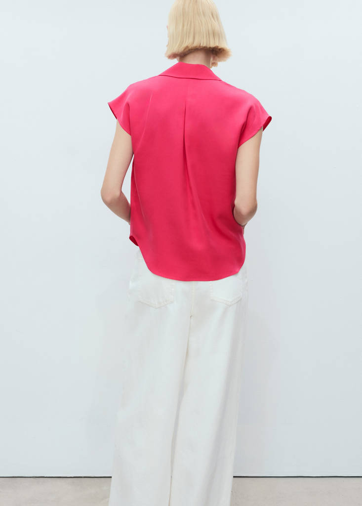 Lyocell sleeveless shirt — Strawberry