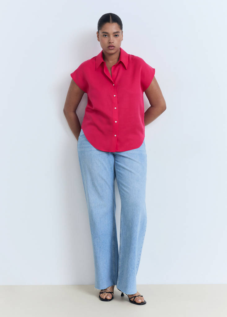 Lyocell sleeveless shirt — Strawberry