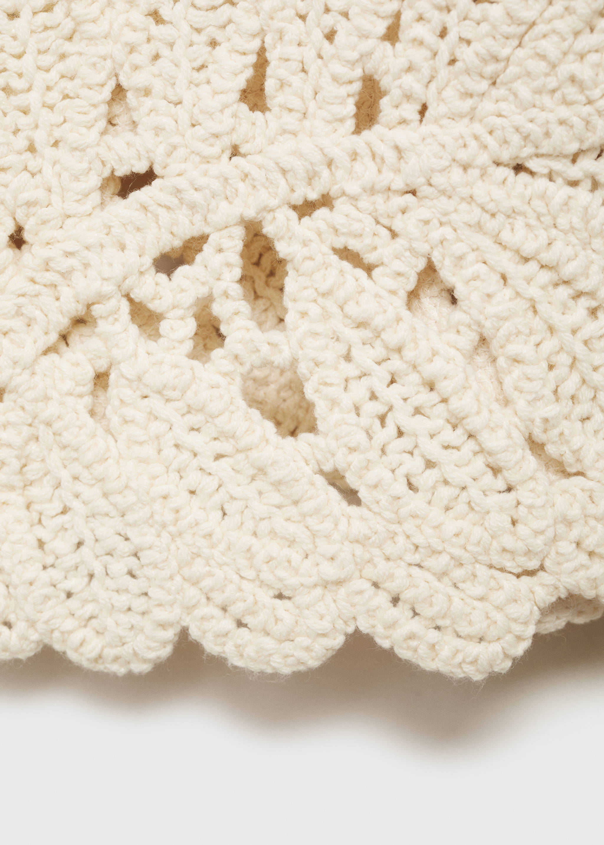 Strickjacke mit Lochmuster und Muschelsaum - Detail des Artikels 0