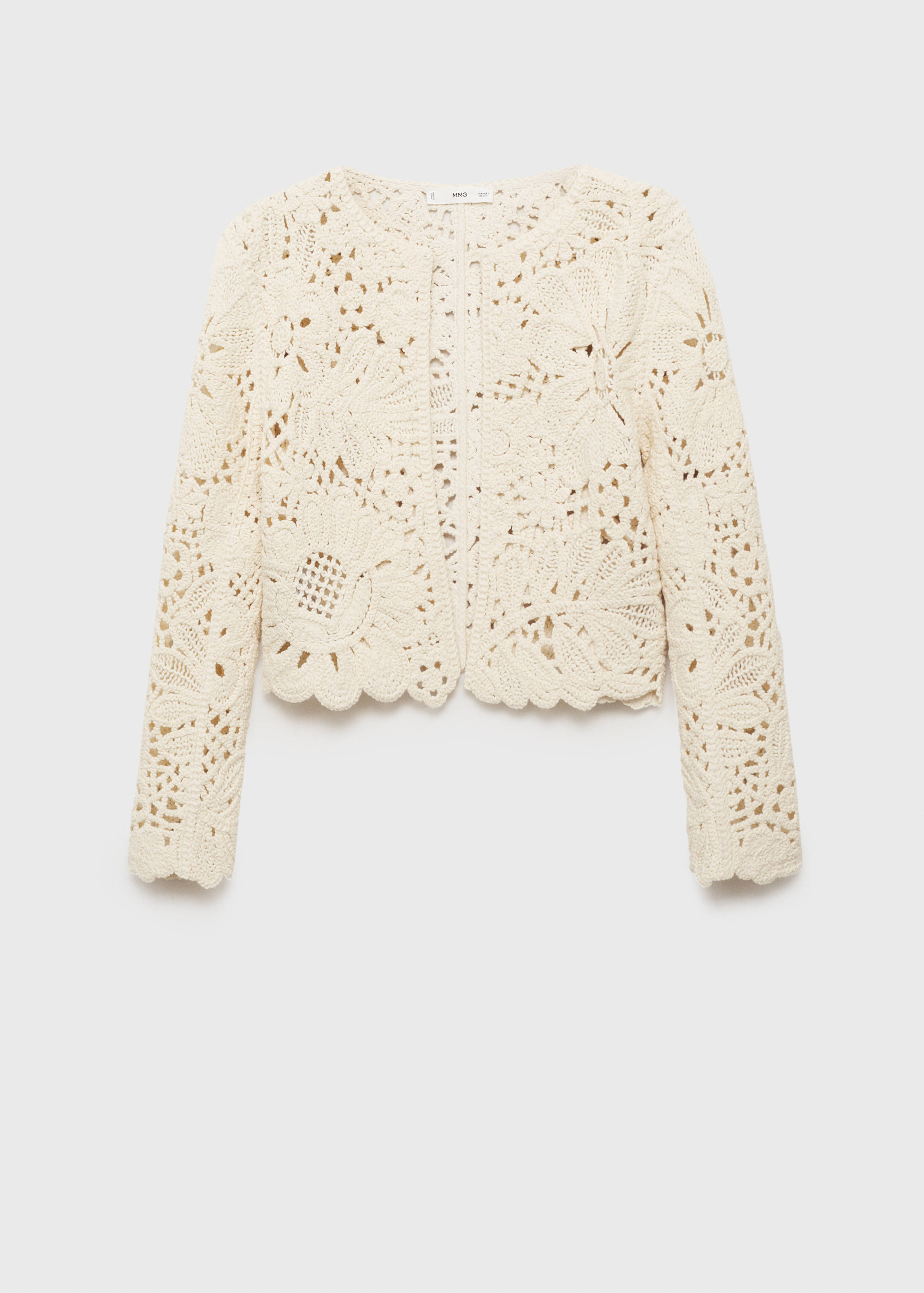 Knitted jacket with scalloped hem - Article without model