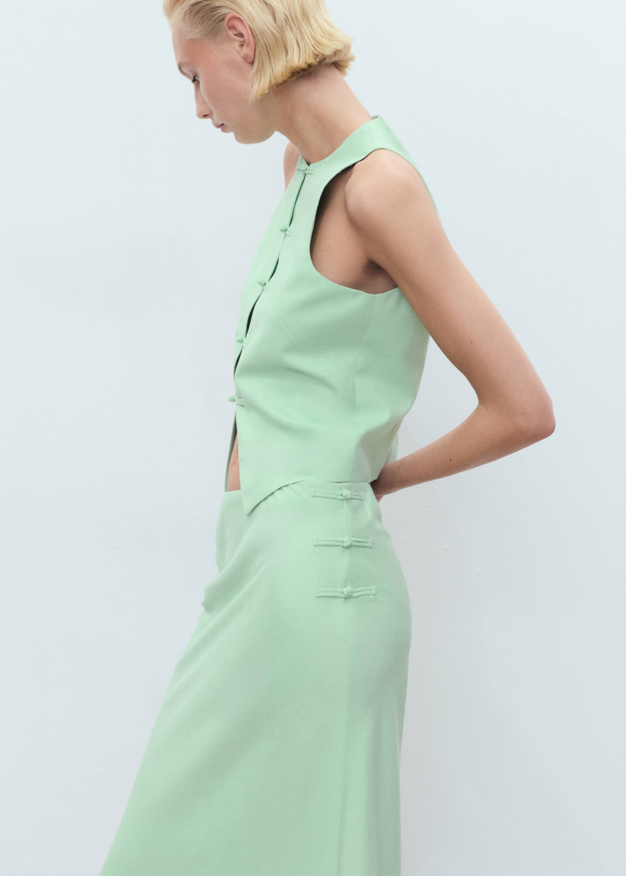 Rett skjørt i linblanding - Artikkeldetalj 1