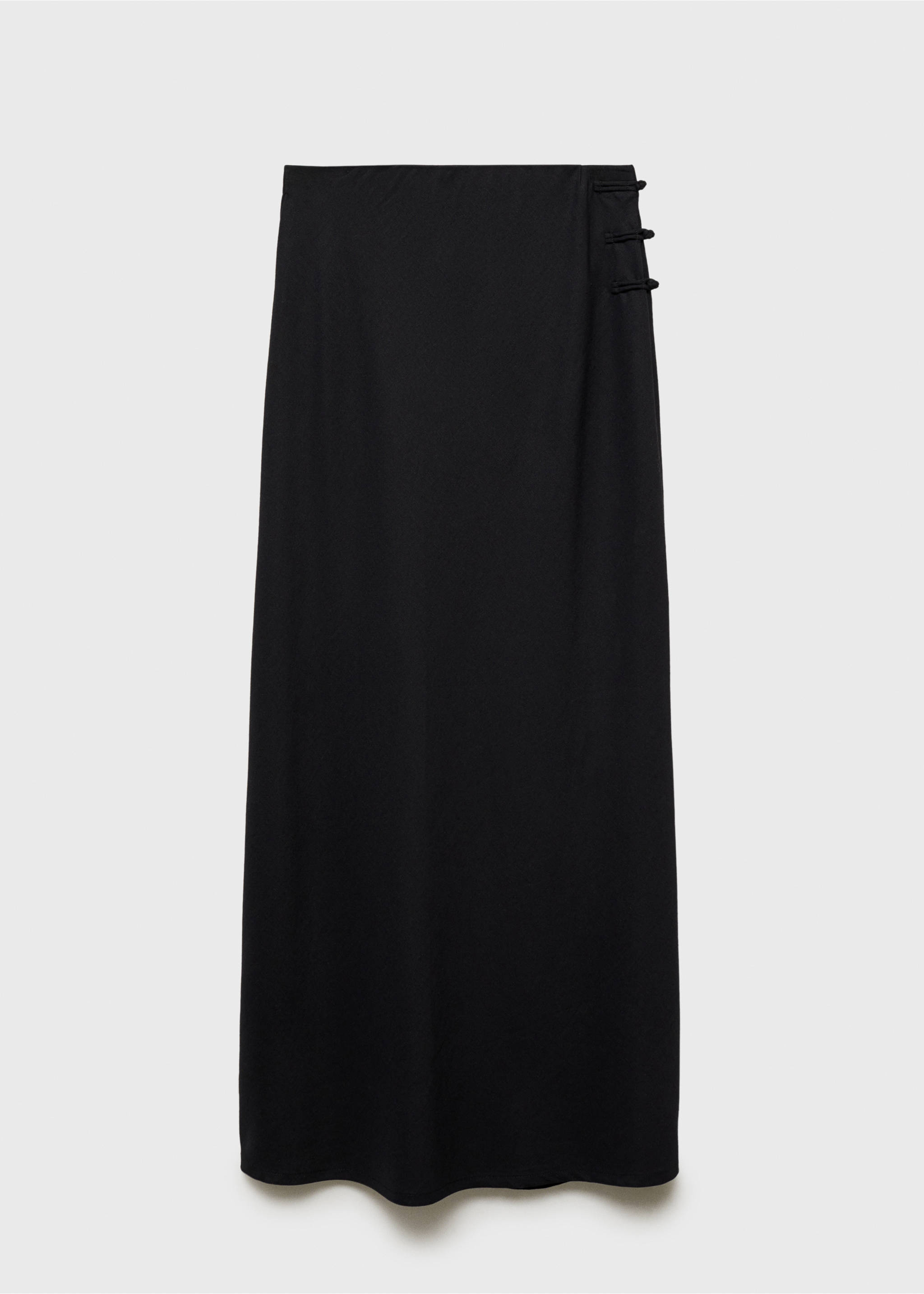Прямая юбка из смесового льна - Изделие без модели, Черный. Ref: 17071141-00.