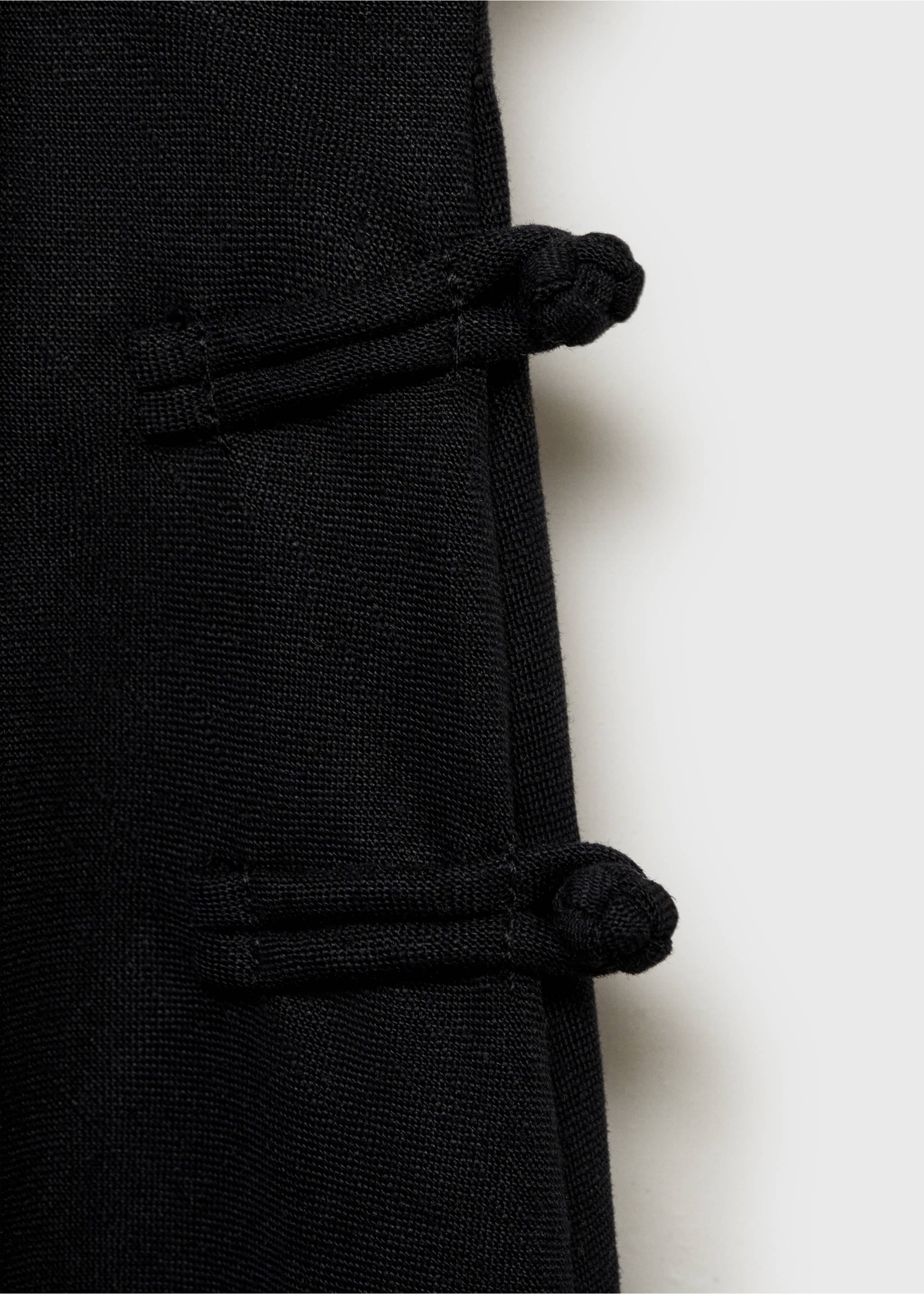 Прямая юбка из смесового льна - Деталь изделия 8, Черный. Ref: 17071141-00.