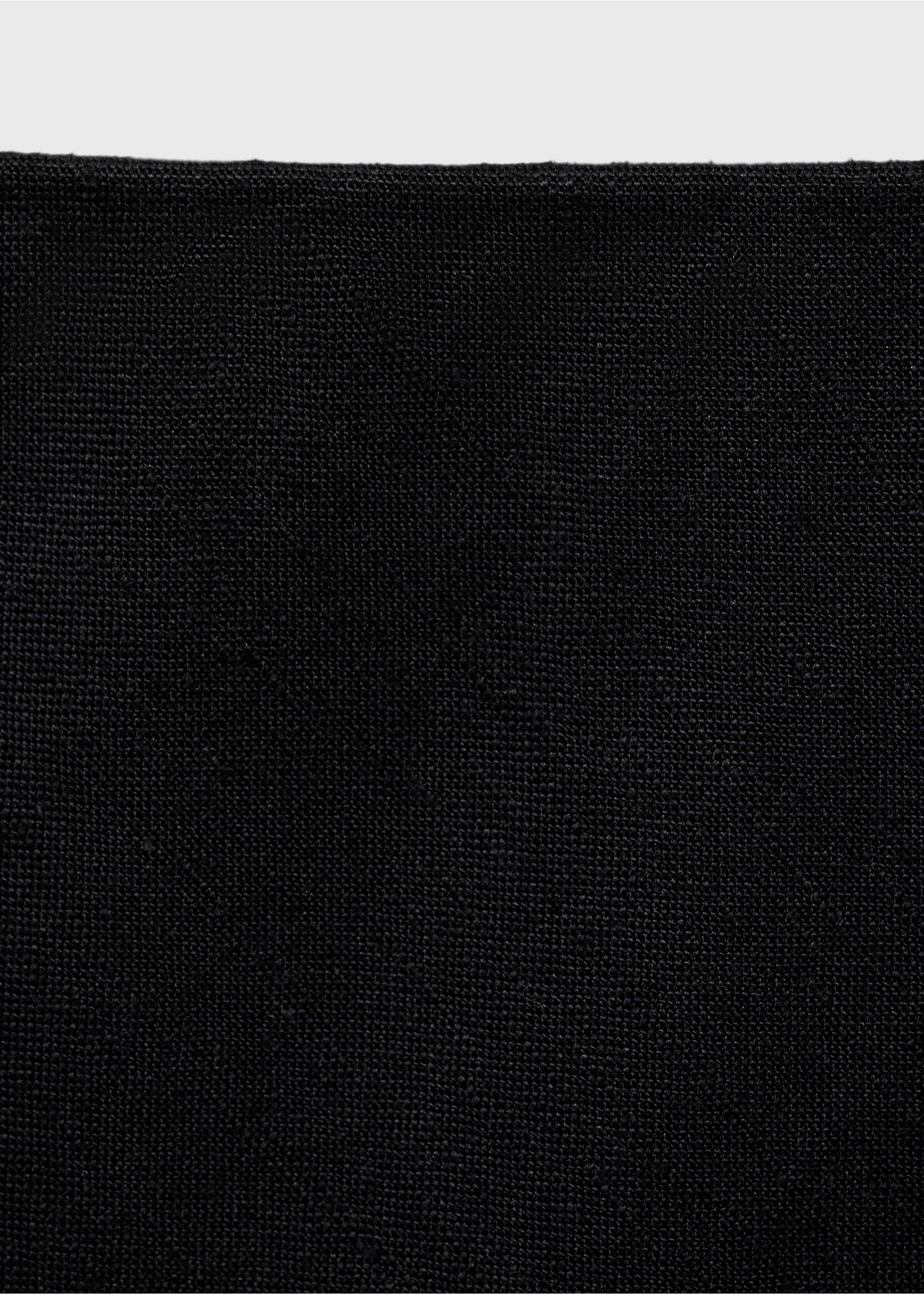 Прямая юбка из смесового льна - Деталь изделия 0, Черный. Ref: 17071141-00.