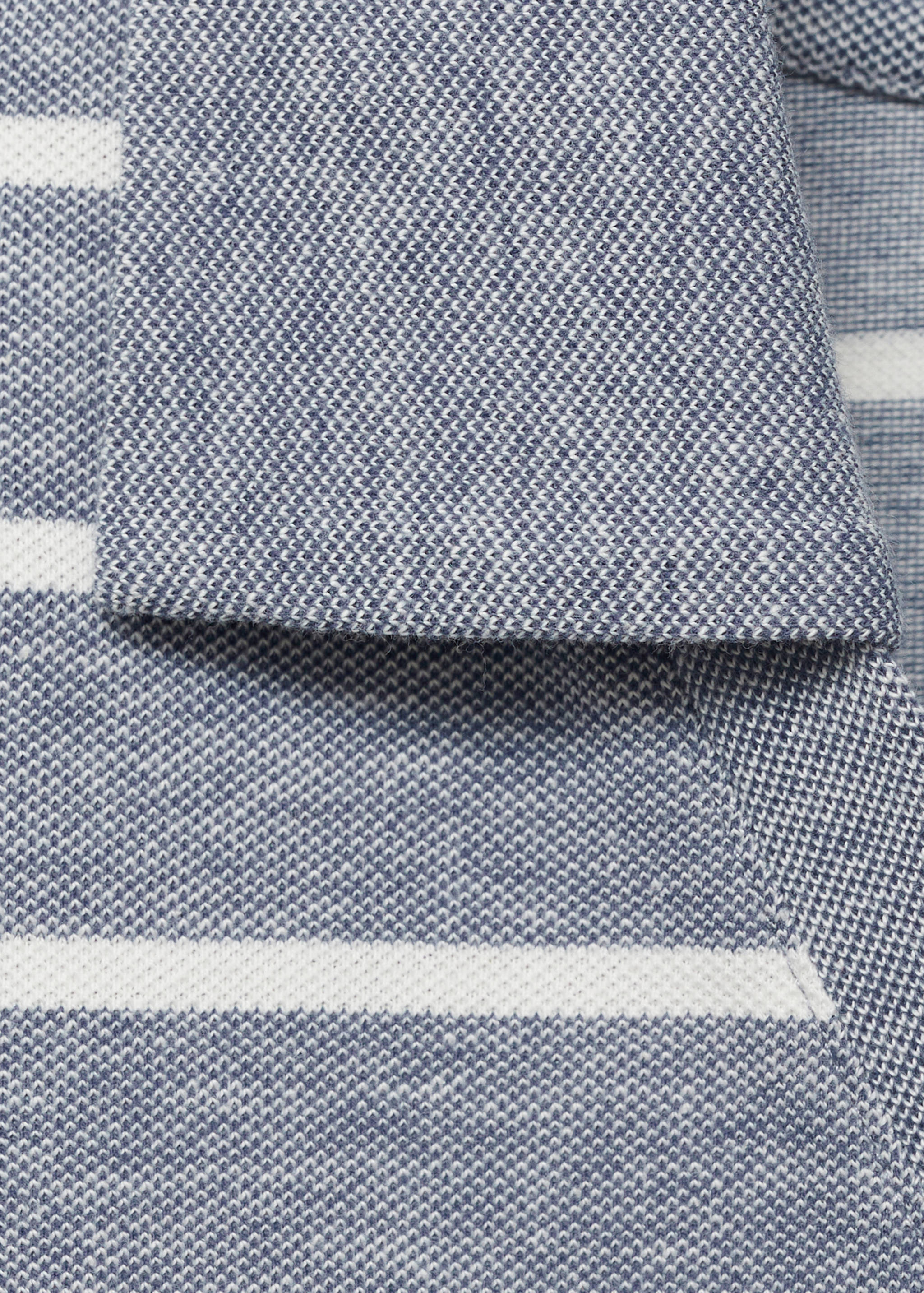 Striped cropped polo shirt - Details of the article 8