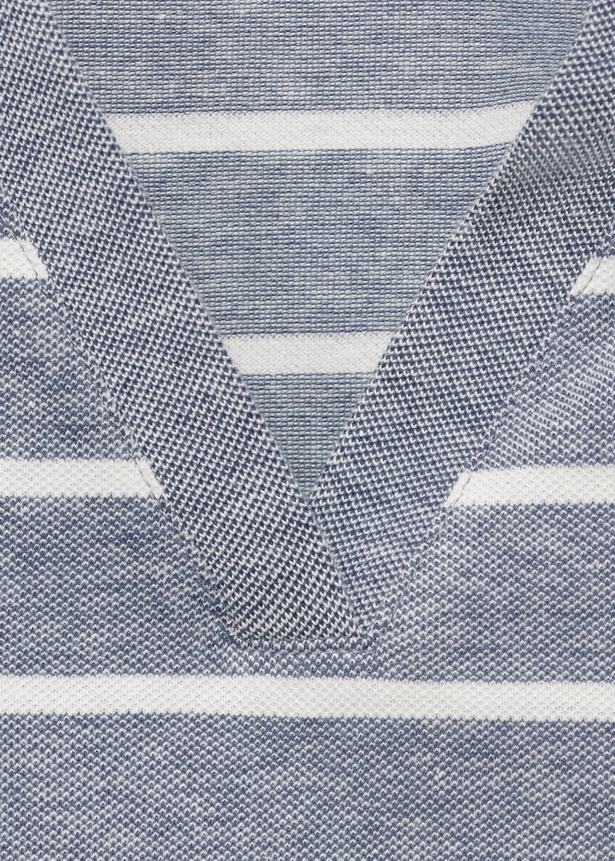 Striped cropped polo shirt - Details of the article 0