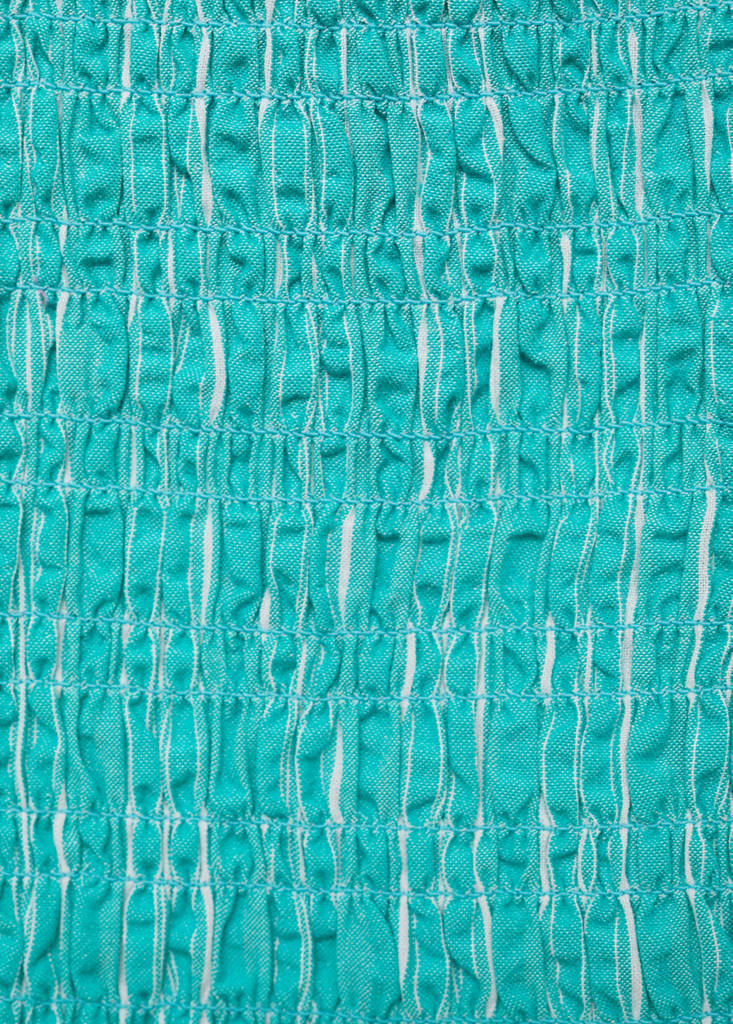 Ruched strapless top — Turquoise