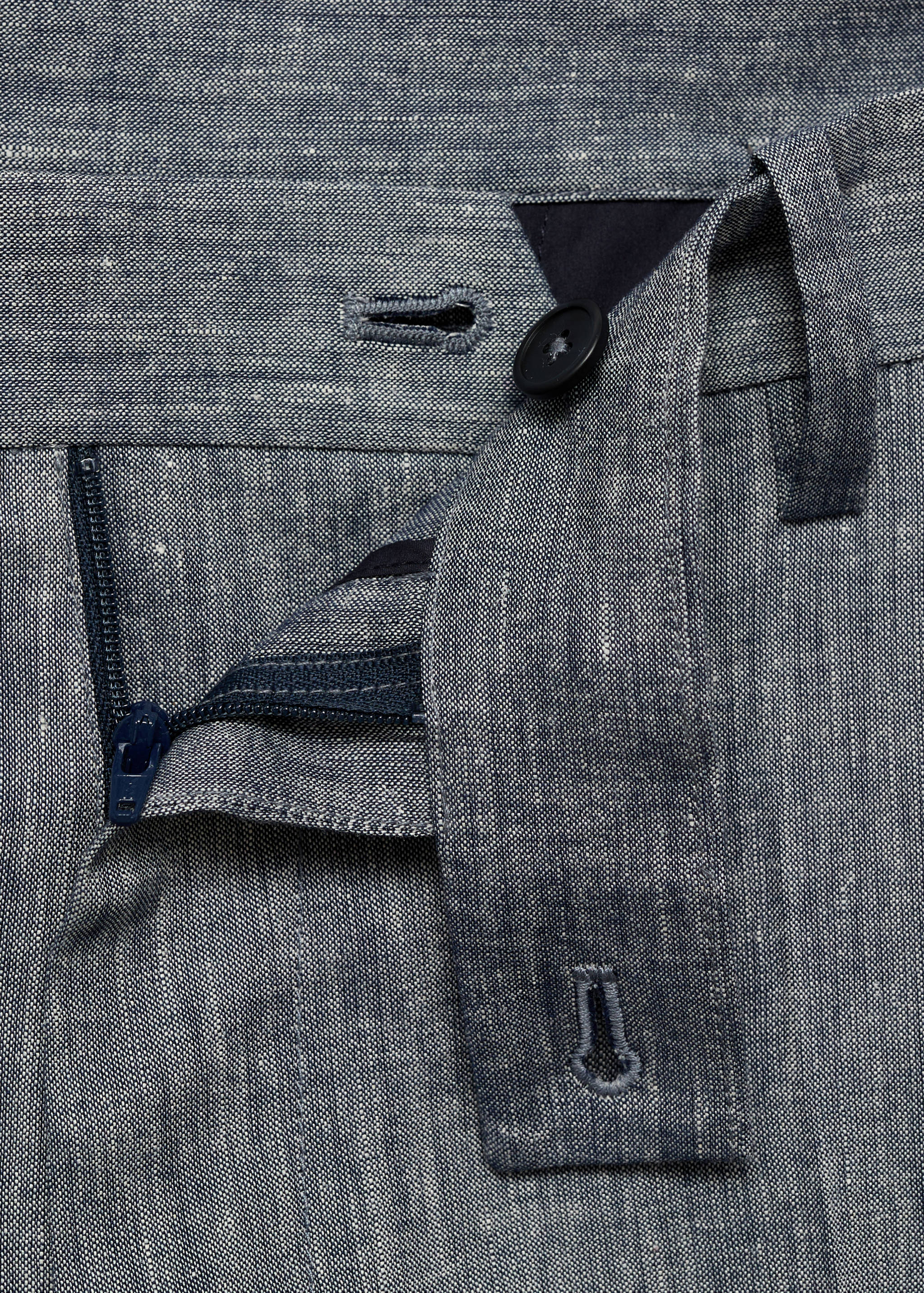 Pantalón lino slim fit - Detalle del artículo 0