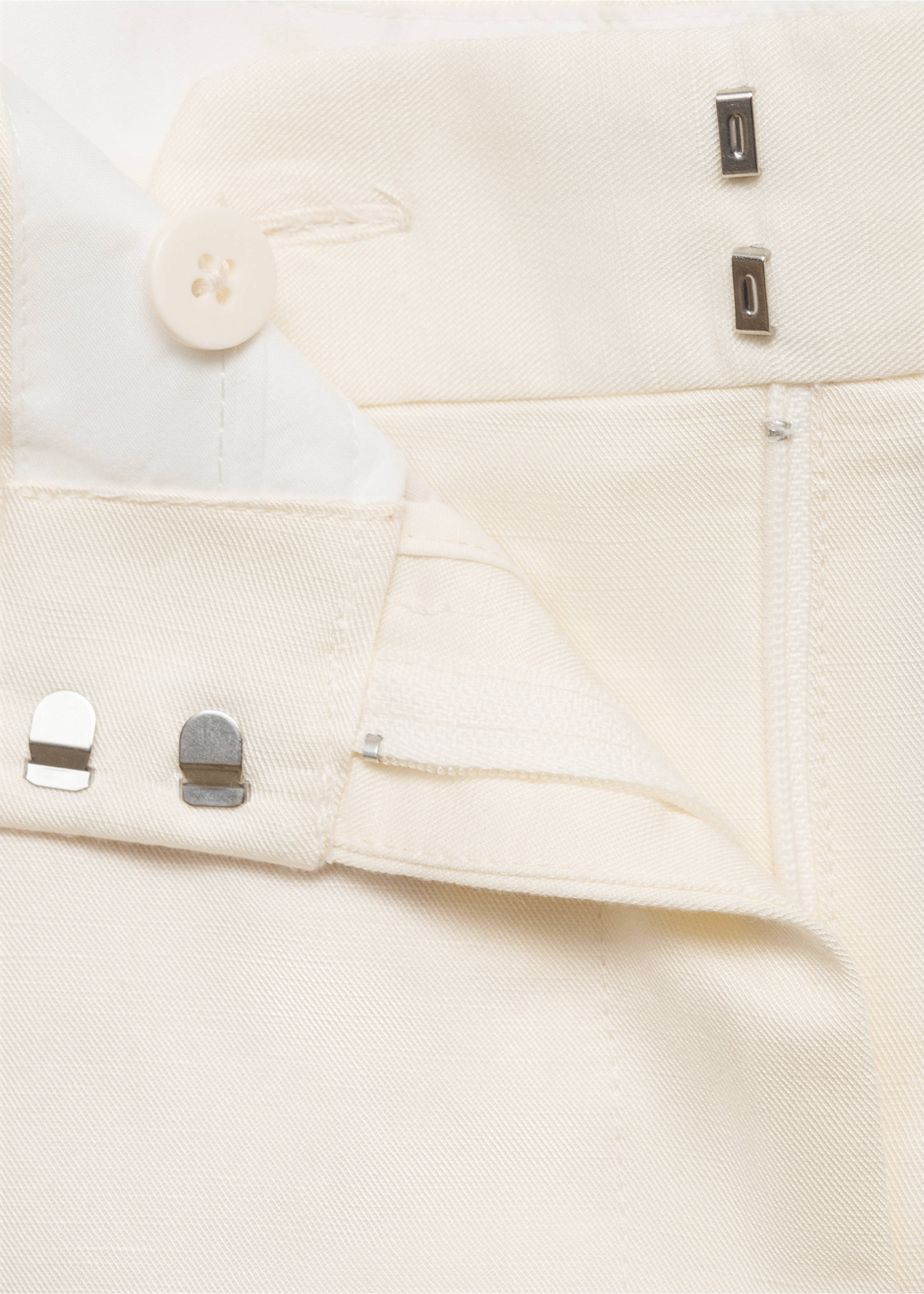 Bermuda de costume lin mélangé - Détail de l'article 8, Blanc. Ref: 17071153-00.