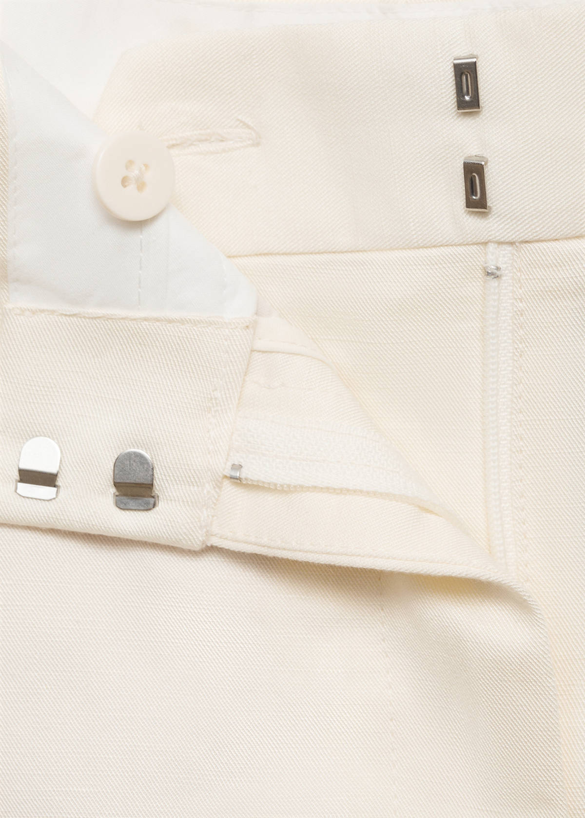 Linen-blend suit bermuda shorts — White