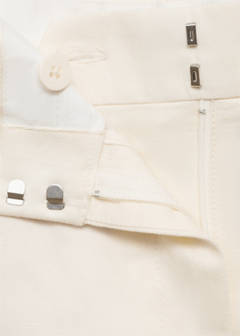 Linen-blend suit bermuda shorts — White 7