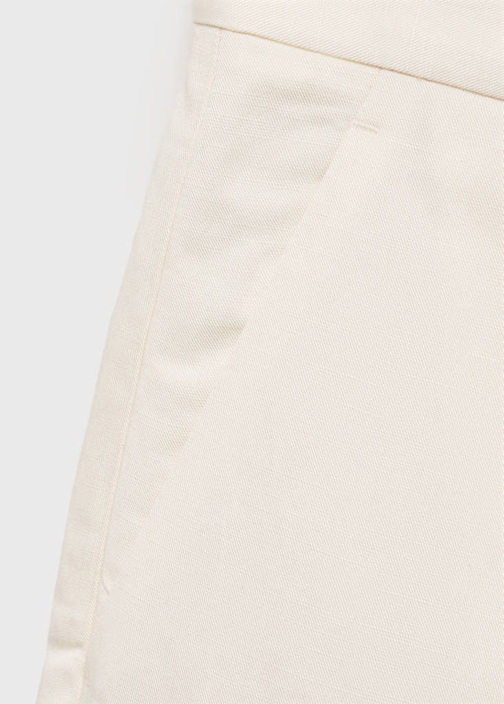Linen-blend suit bermuda shorts — White