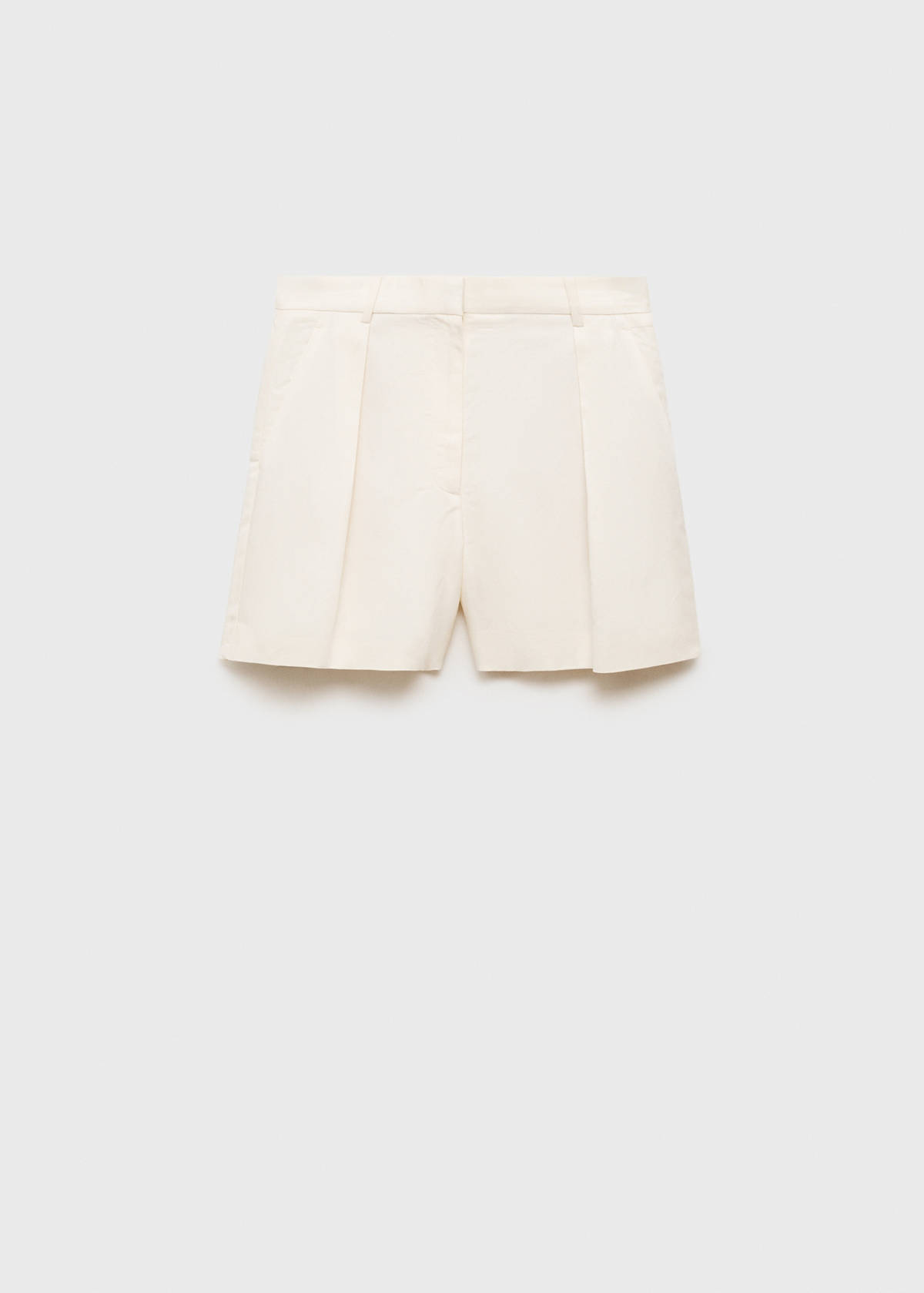 Linen-blend suit bermuda shorts — White