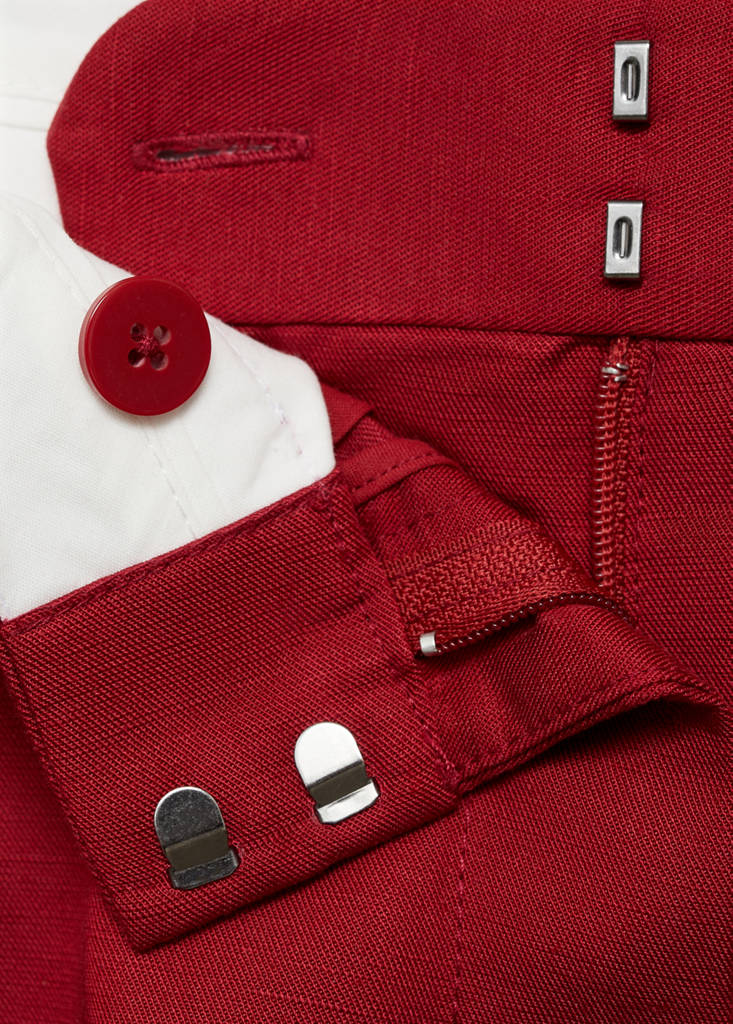 Linen-blend suit bermuda shorts — Maroon