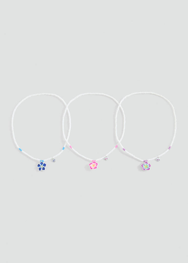 MANGO KIDS - Lot 3 colliers combinés blanc - Taille unique - Fille