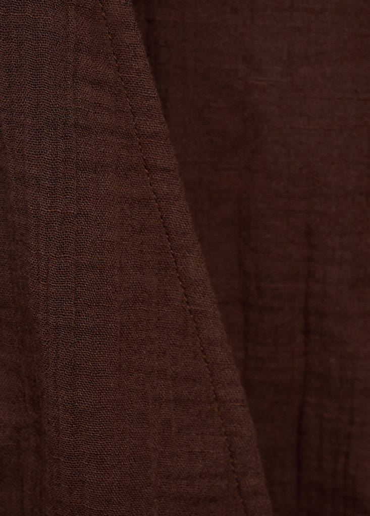 Ruffled top with bows — Chocolate