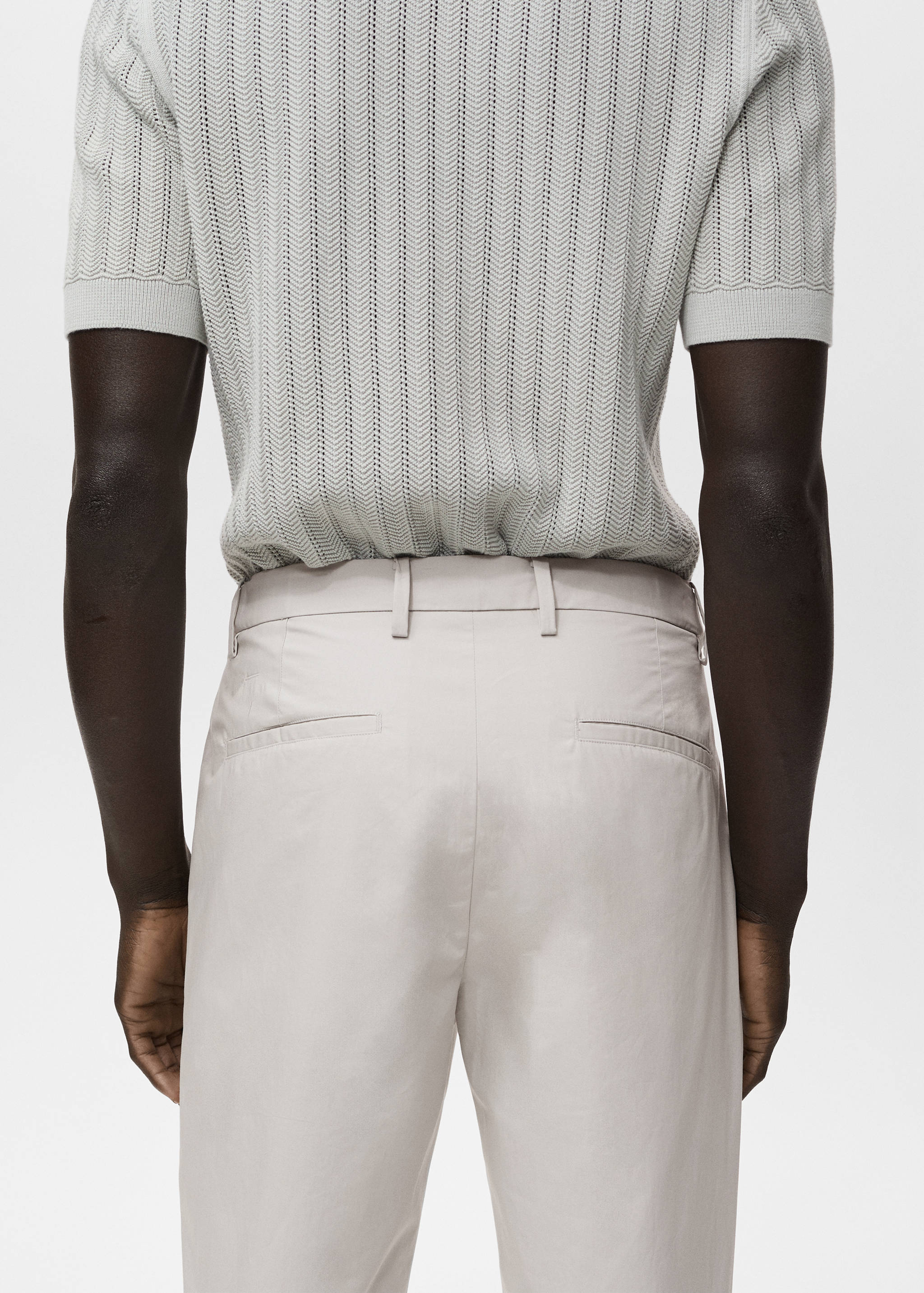 100% slim-fit cotton trousers - Details of the article 6