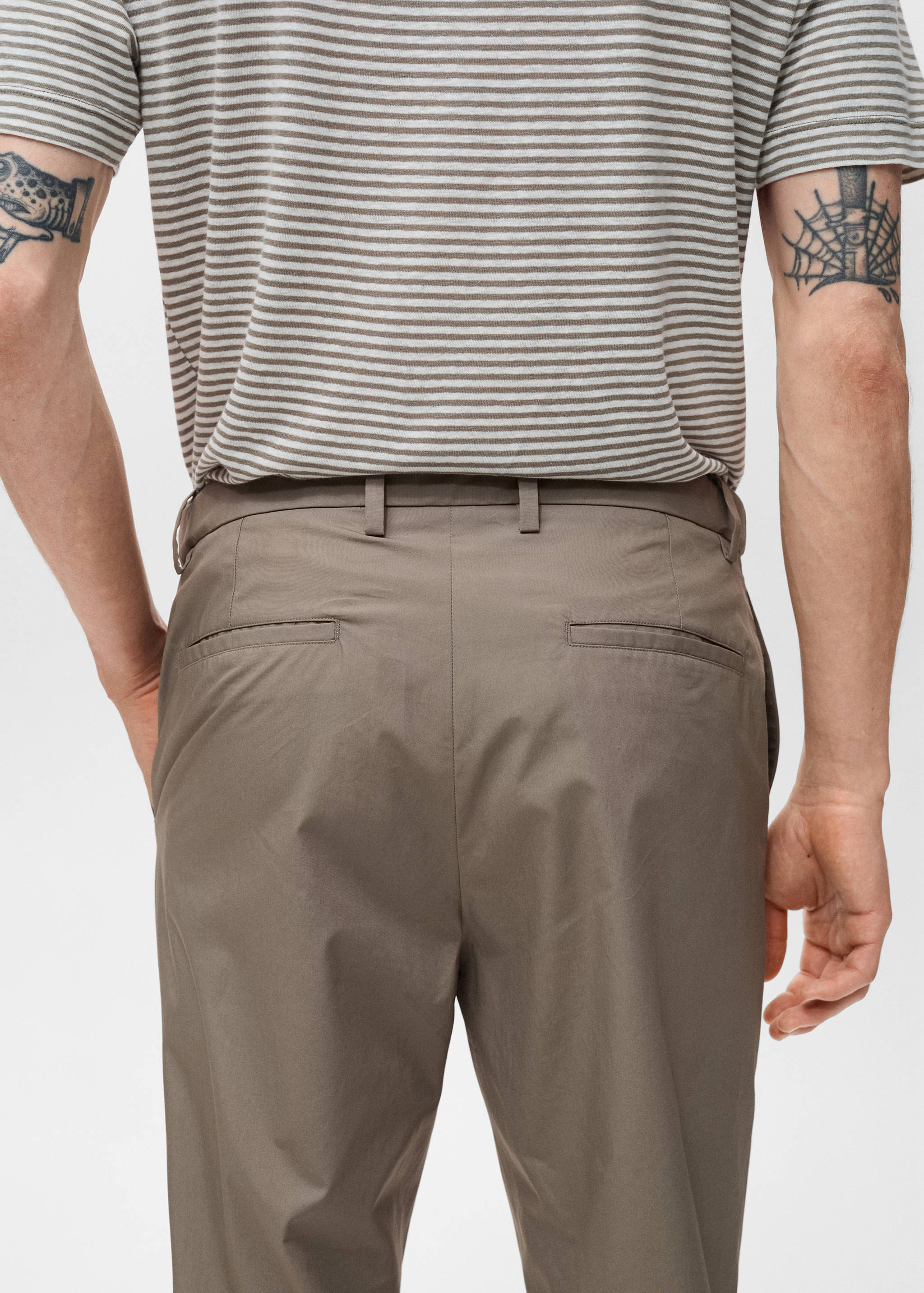 100% slim-fit cotton trousers - Details of the article 6