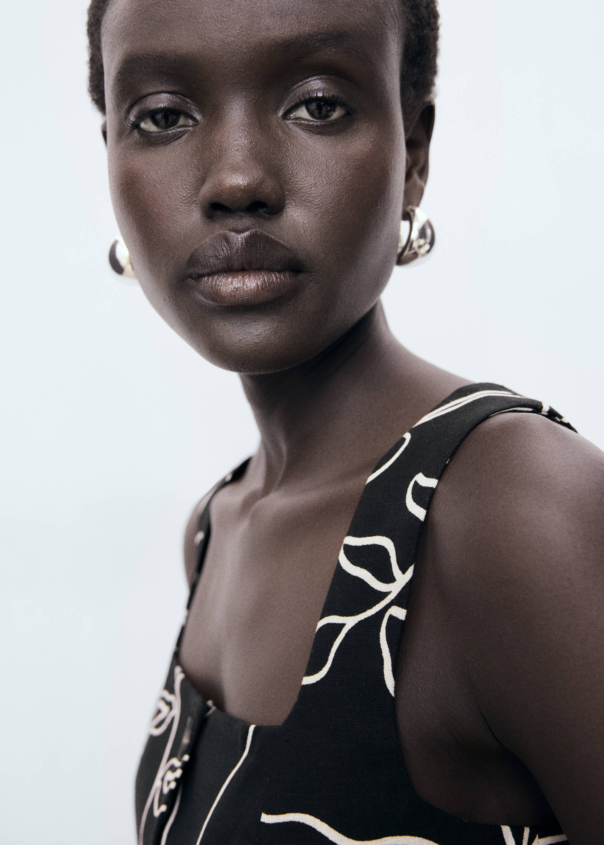 Gilet de costume en lin imprimé à fleurs - Détail de l'article 1