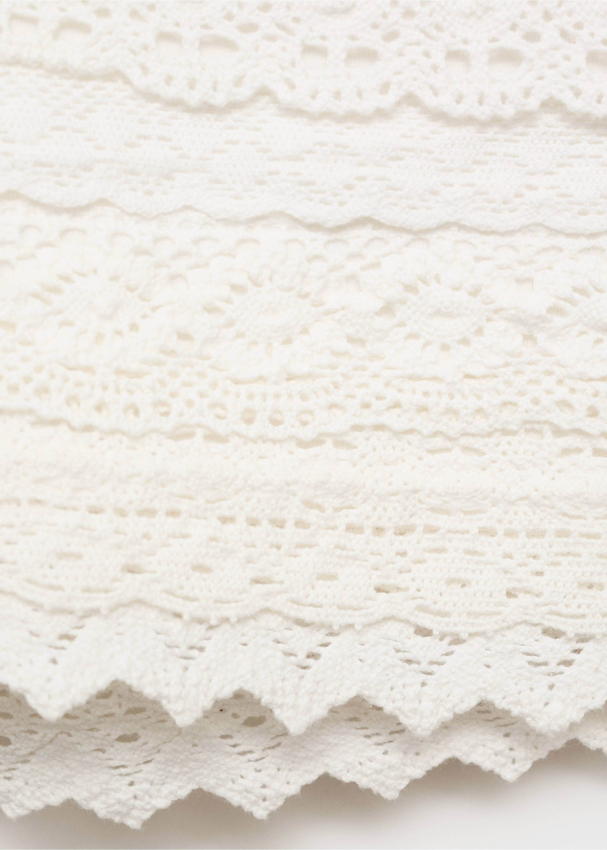 Shorts volantes crochet - Detalle del artículo 0, Blanco roto. Ref: 17071164-00.