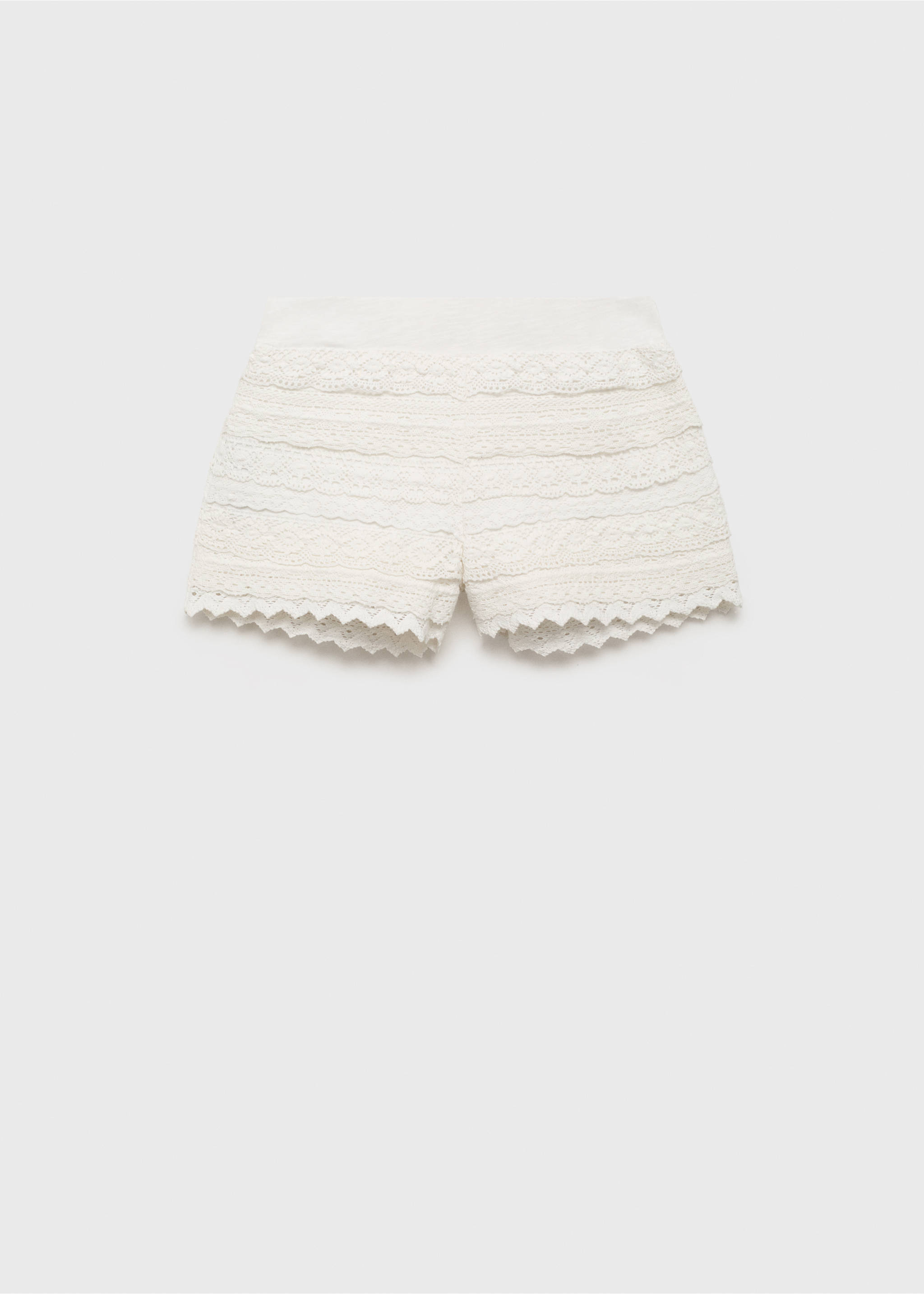 Shorts volantes crochet - Artículo sin modelo, Blanco roto. Ref: 17071164-00.
