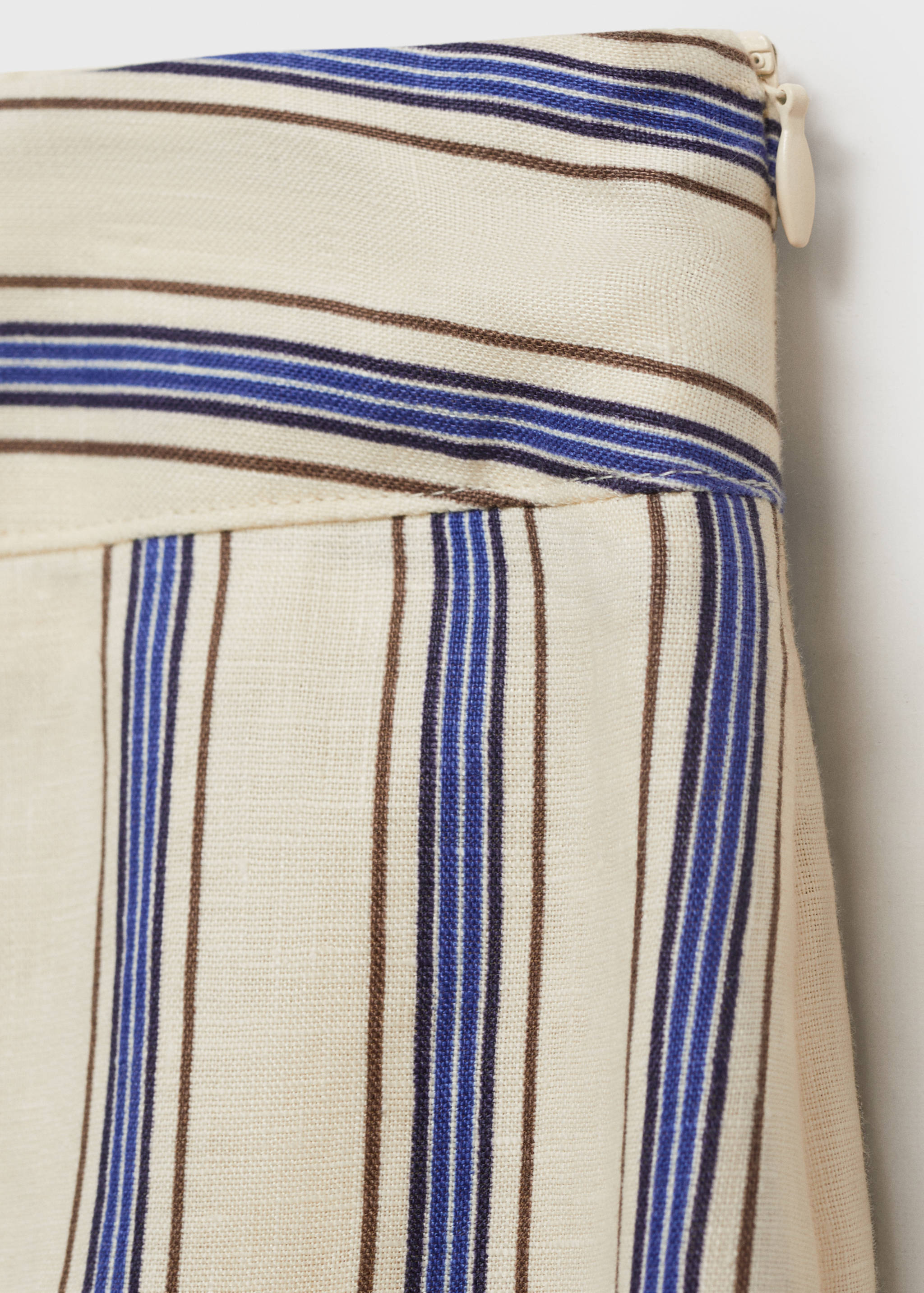 Striped linen skirt - Details of the article 8