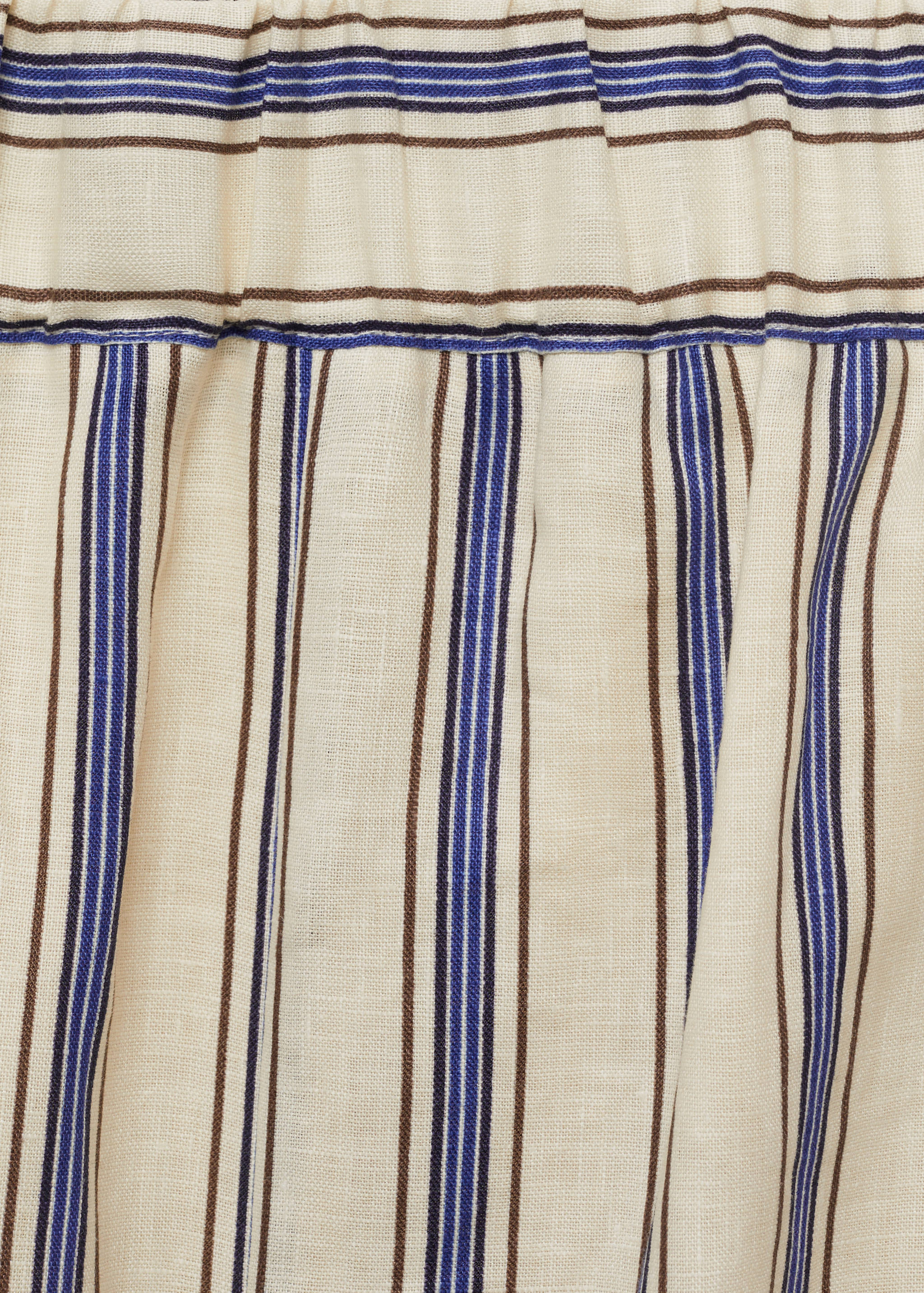 Striped linen skirt - Details of the article 0