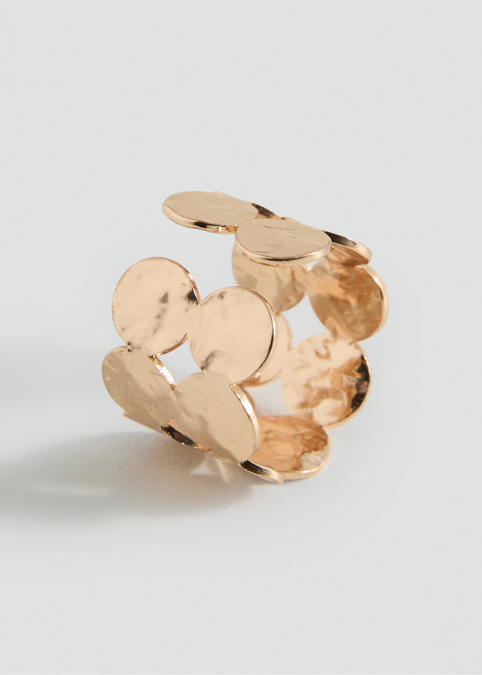 Geometric shapes ring - Medium plane, Gold. Ref: 17071166-00.