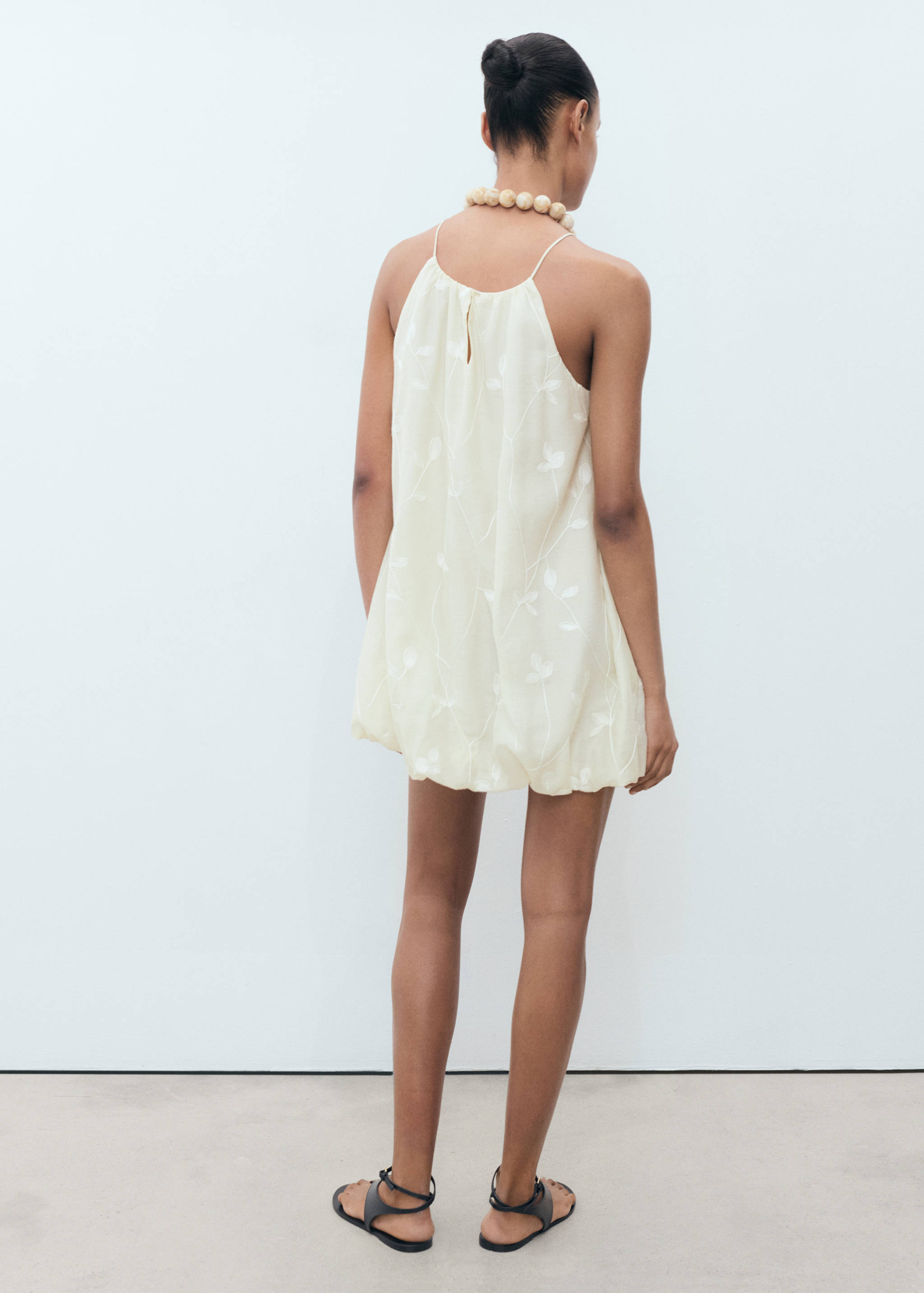 Teksturirana balon haljina - Stražnji dio artikla