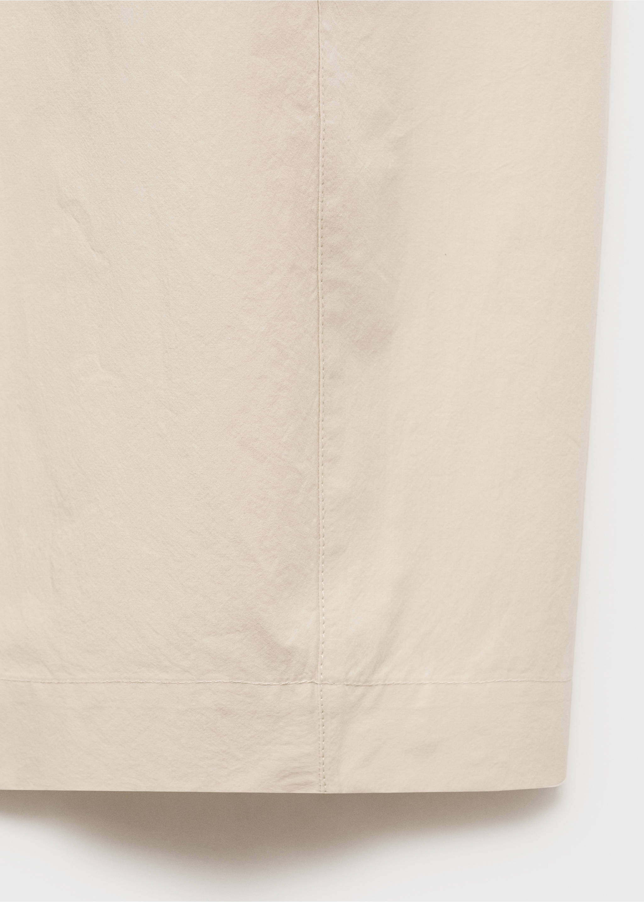 Cotton paperbag trousers - Details of the article 0, Ecru. Ref: 17071174-00.